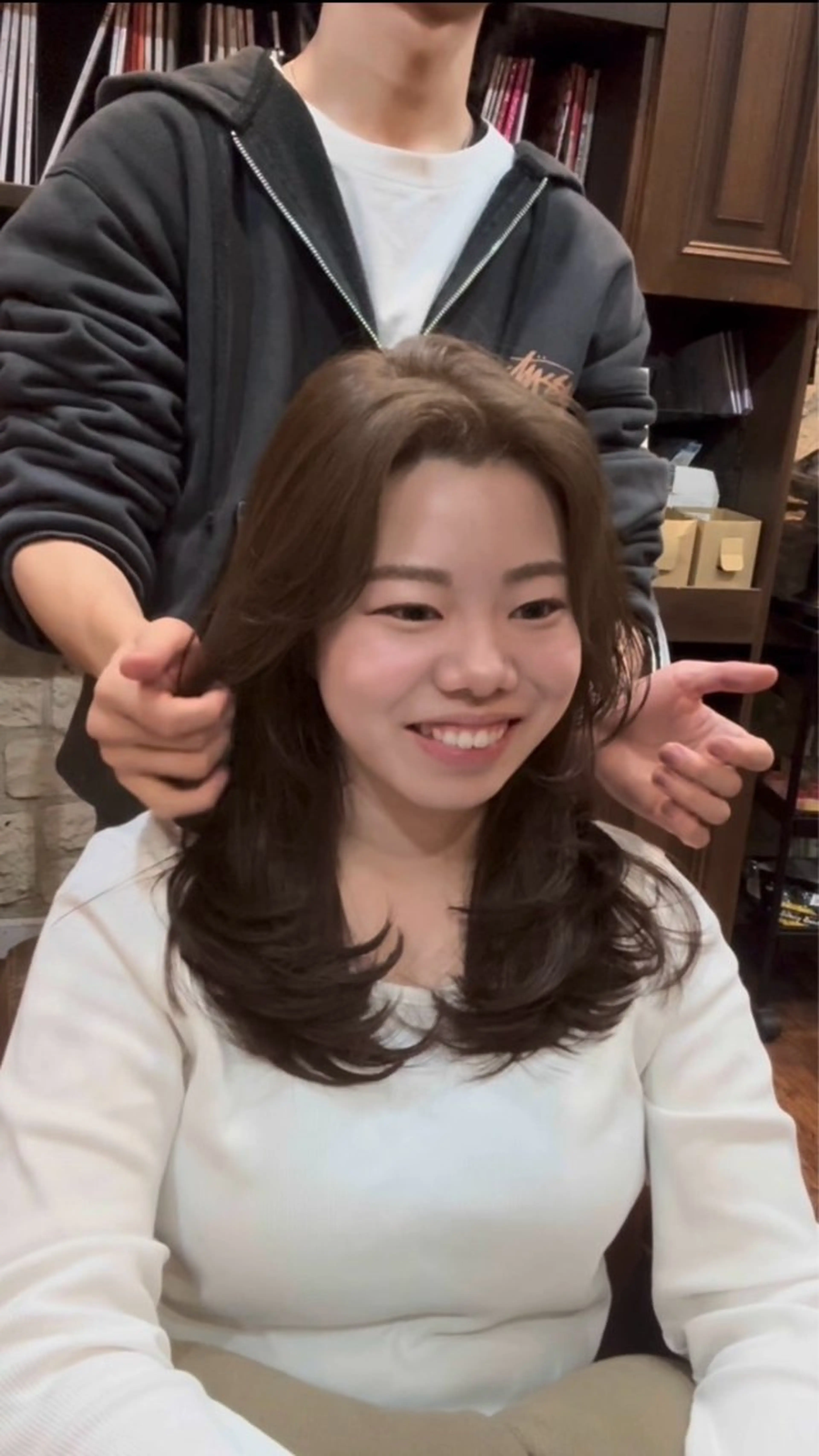 ロング カラー 町田/レイヤーカット ハッシュカット/八木のヘアスタイル