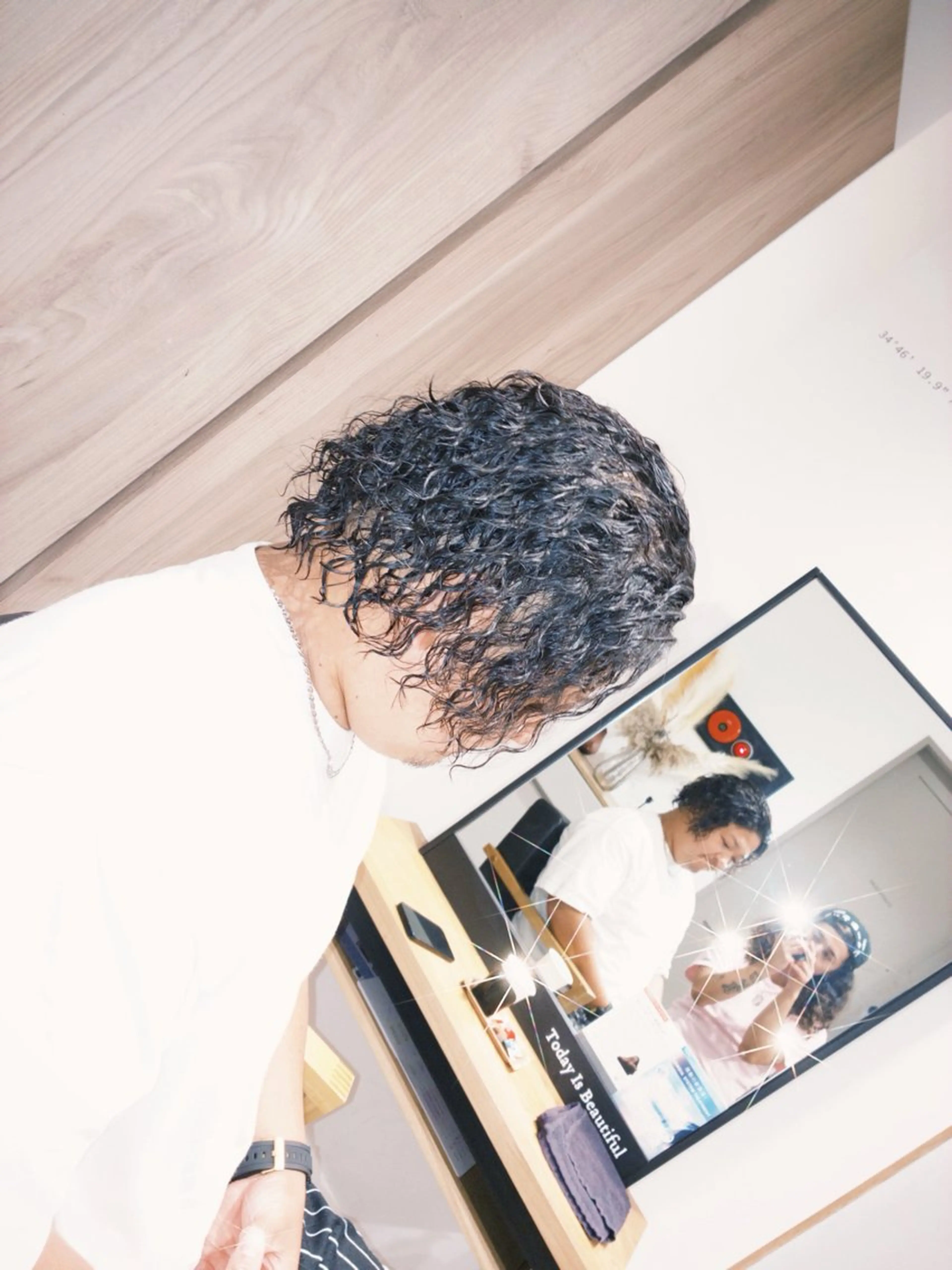 パーマ メンズ フェードカット スキンフェード カット FJ Kaminokeのヘアスタイル