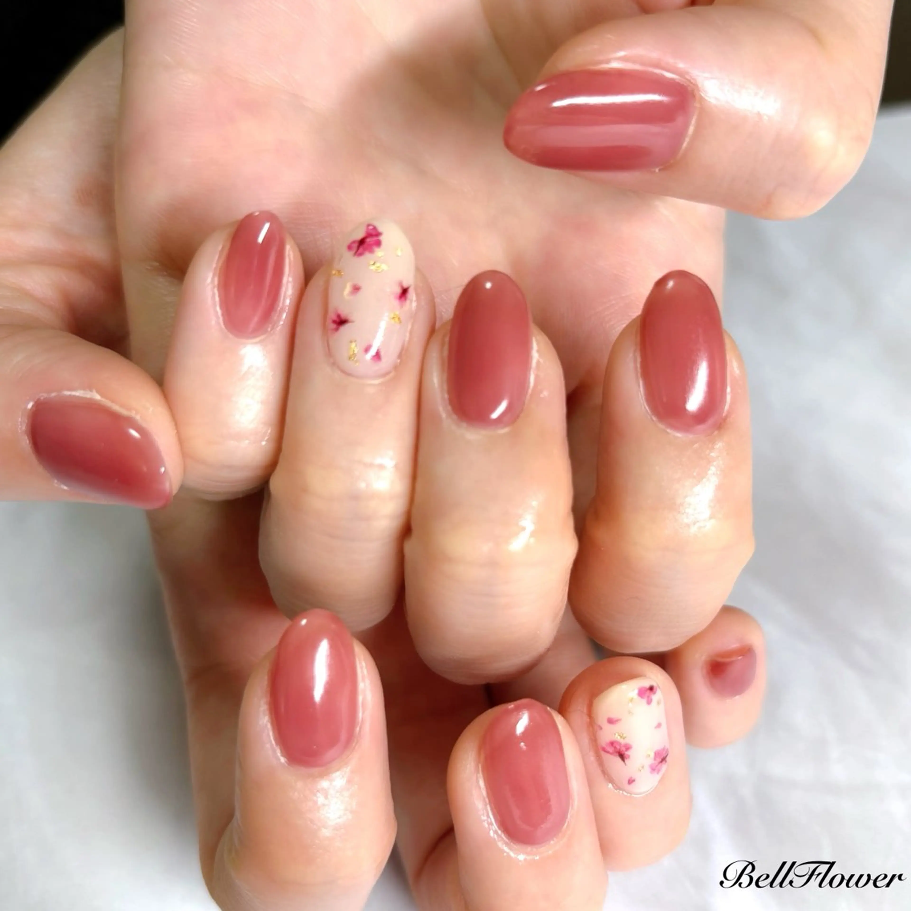 ネイル ハンドネイル Bell Flowerのネイルデザイン