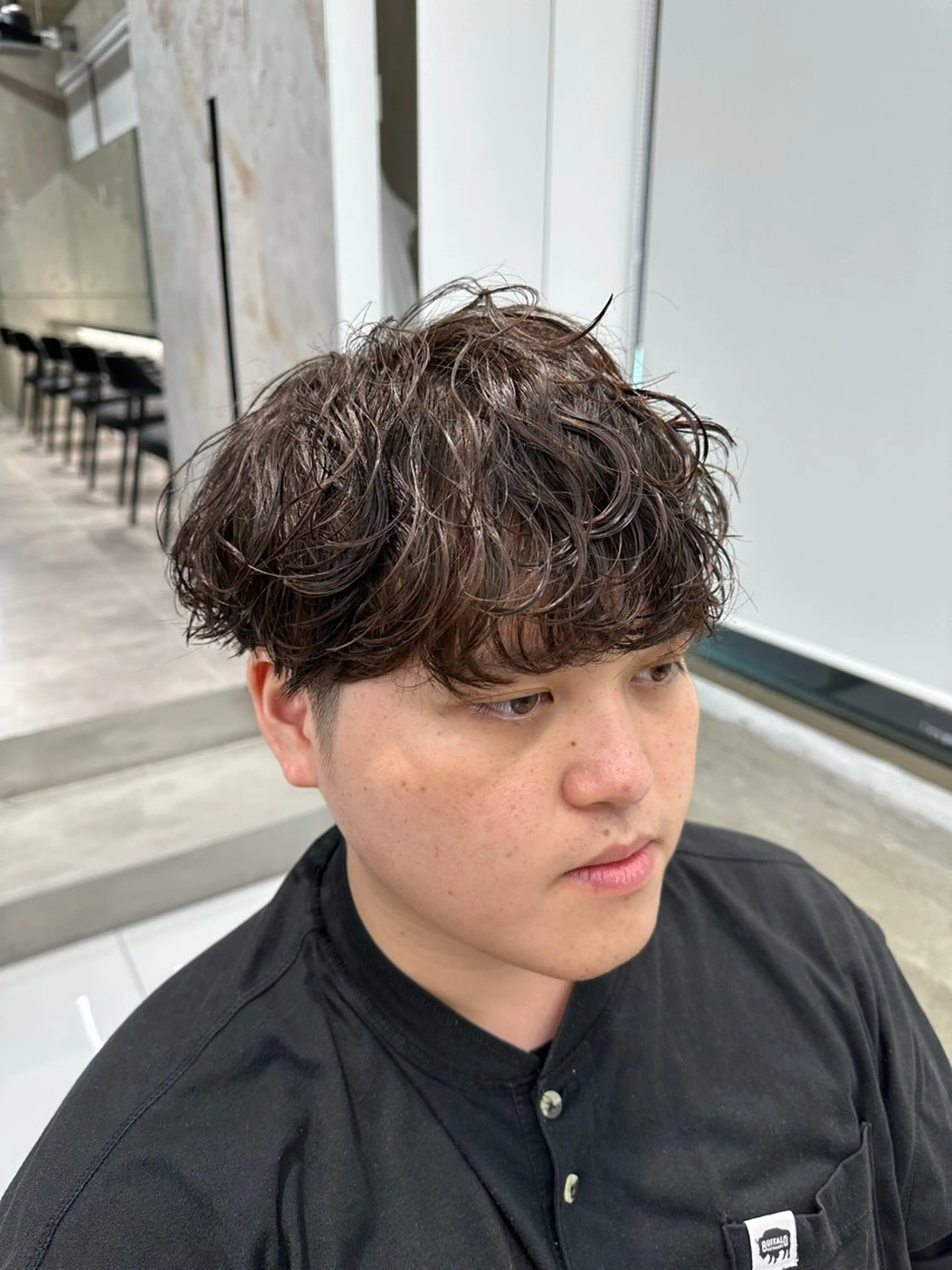 ショート パーマ ヘアアレンジ メンズ 波巻きパーマ カット パーマ トリートメント fifth_Oita 安藤海哉のヘアスタイル