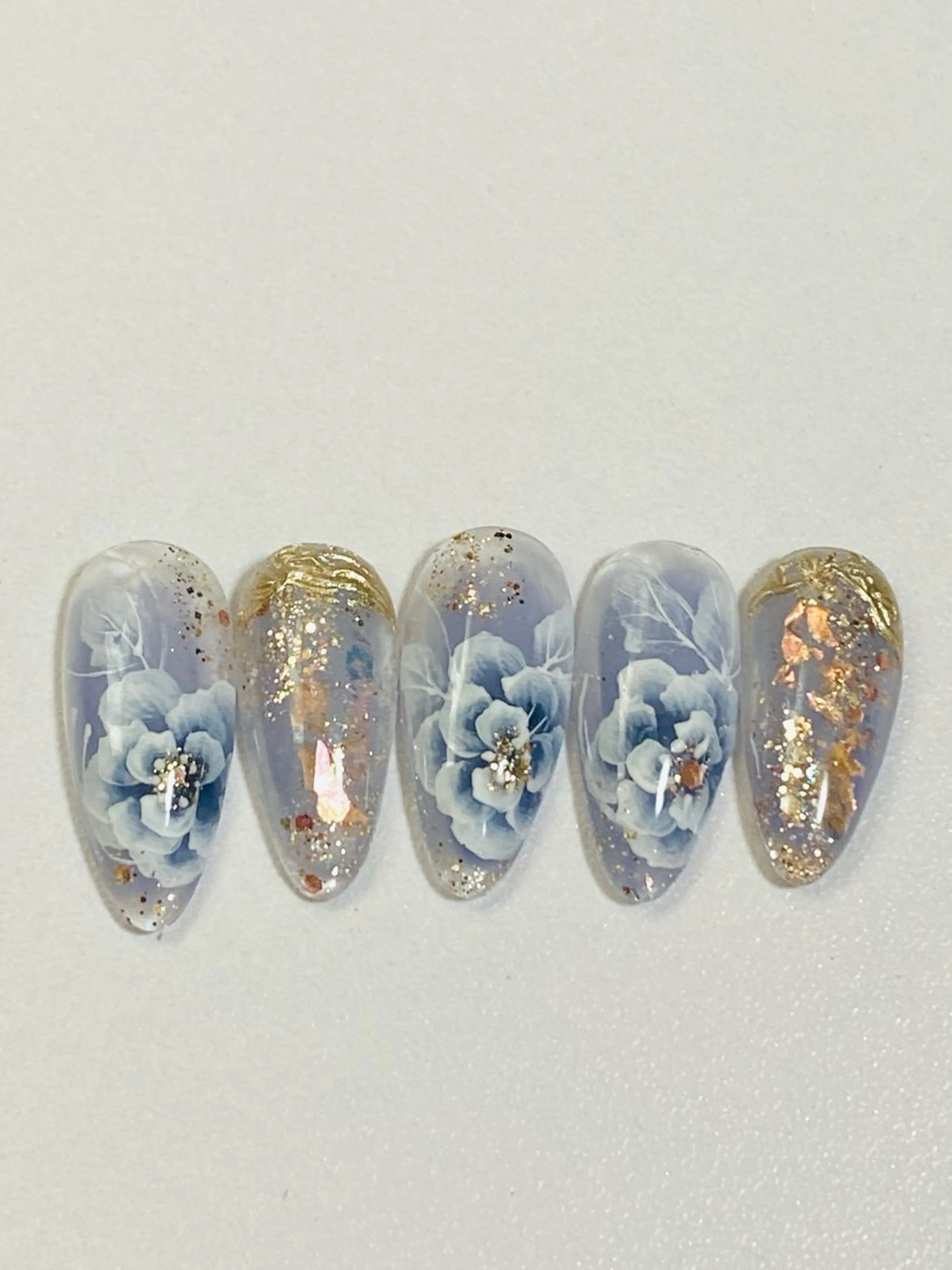 ネイル フラワーネイル 自宅ネイルサロン ♦️nuance♦️のネイルデザイン