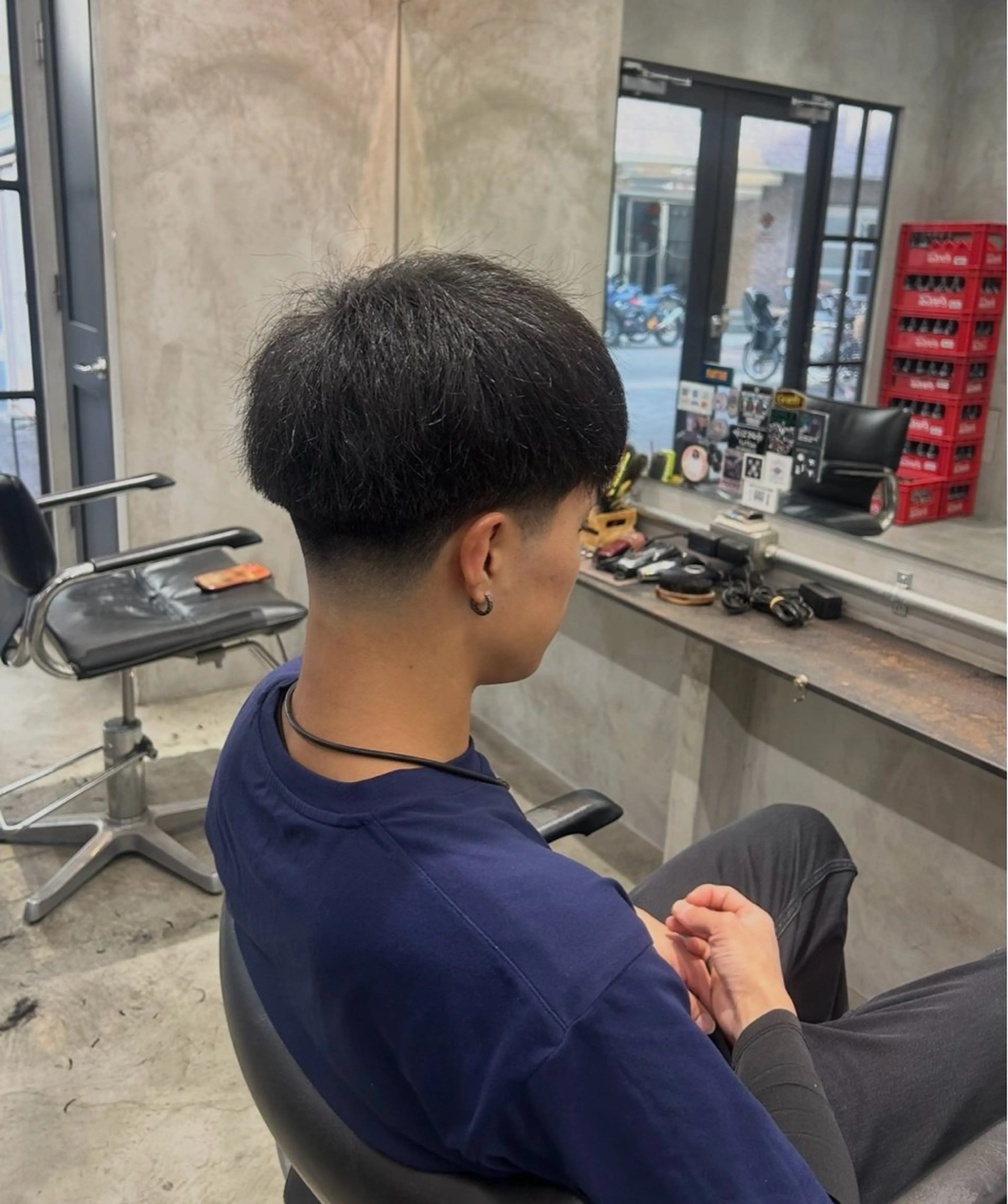 ミディアム メンズ フェードカット カット 【明大前フェード/ メンズパーマ/岳】のヘアスタイル