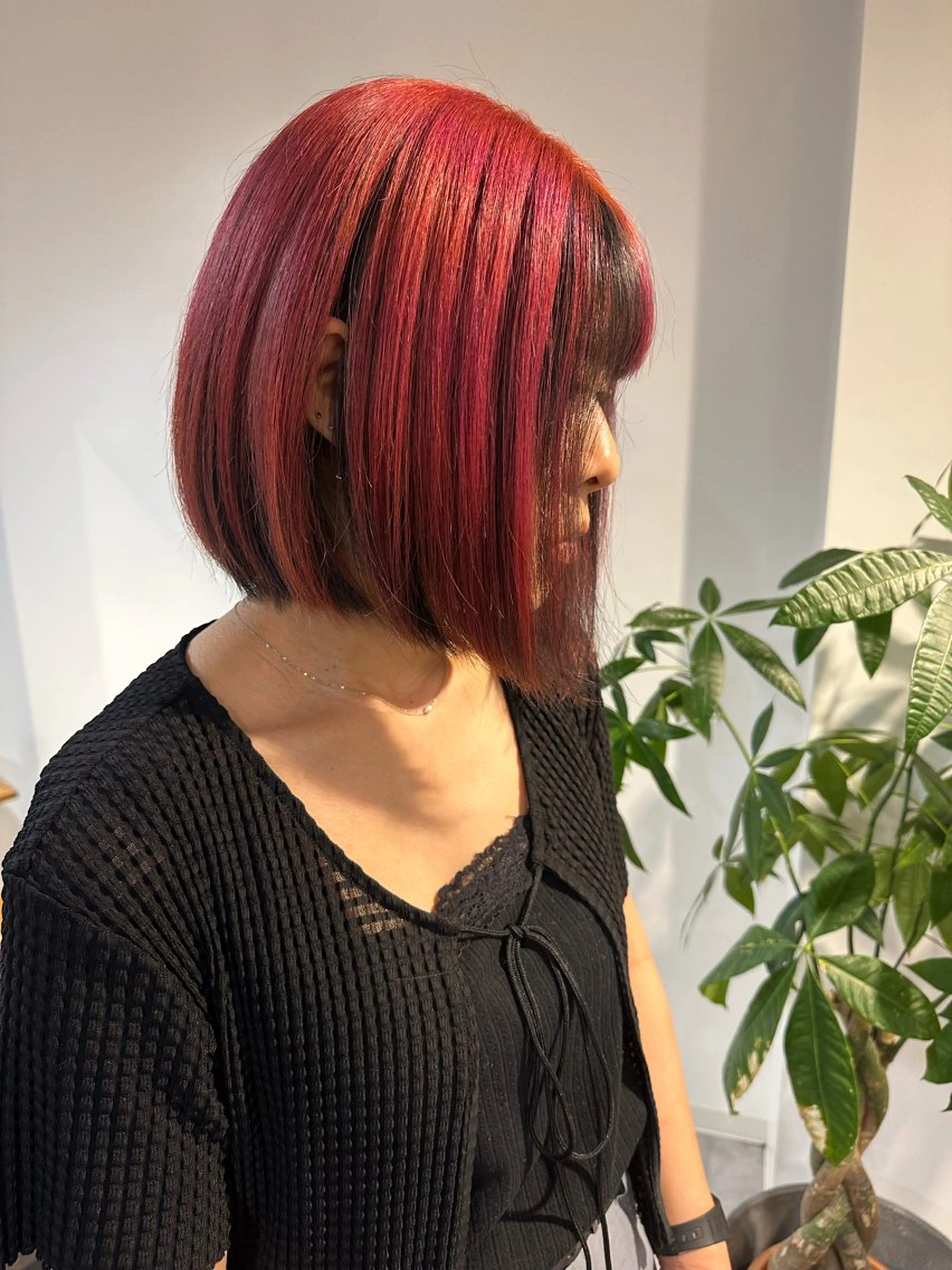 ミディアム カラー ブリーチ 抜きっぱなしブロンド ブロンド ケアブリーチ インナーカラー レイヤー/ウルフ/ ハッシュカット/ダイのヘアスタイル