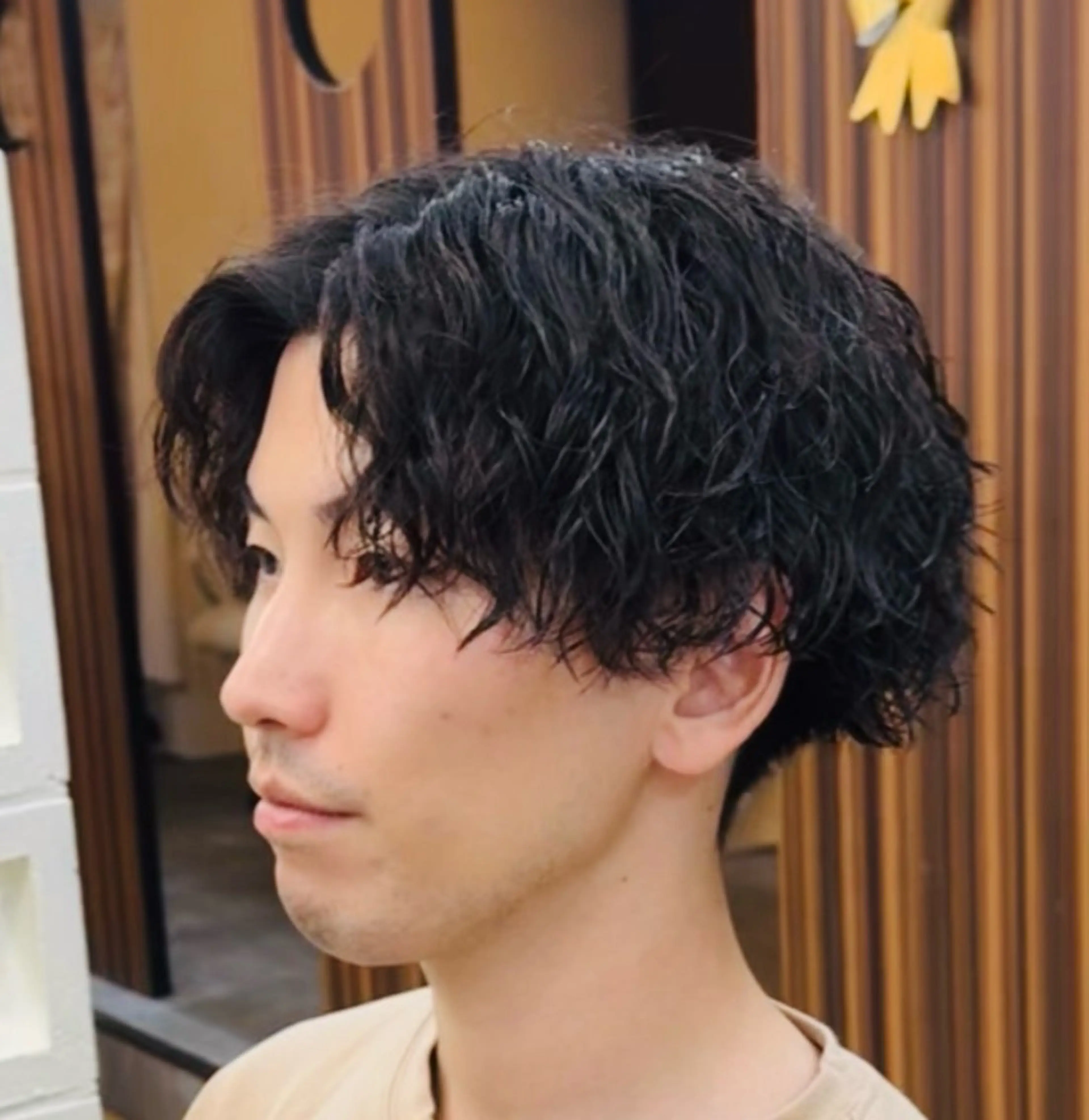 ミディアム 焼津メンズパーマ特化 大石雄生のヘアスタイル