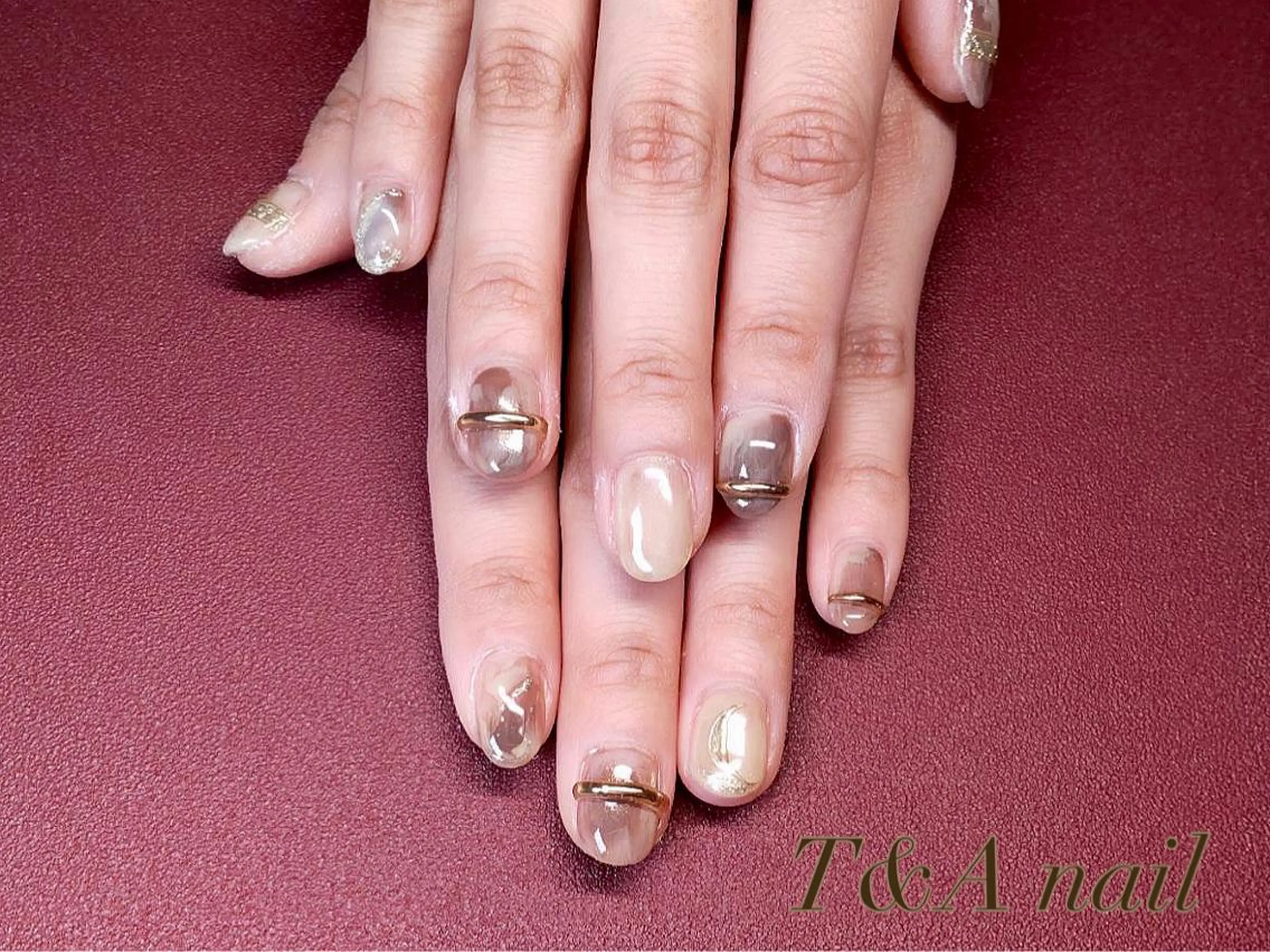 ショート ハンドネイル T&A nailのネイルデザイン
