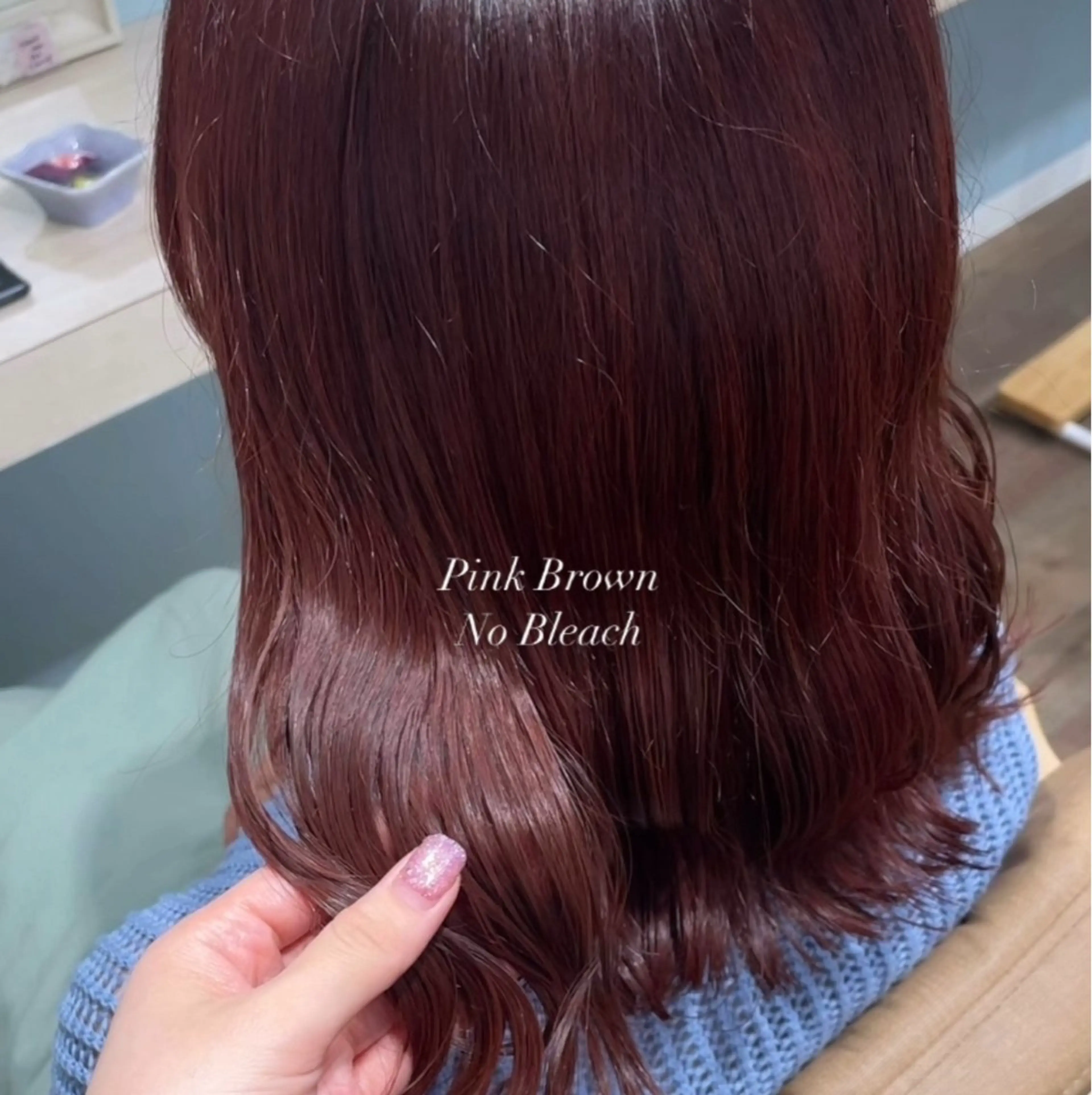 セミロング ピンク・ラベンダー/ レイヤー/NANAのヘアスタイル