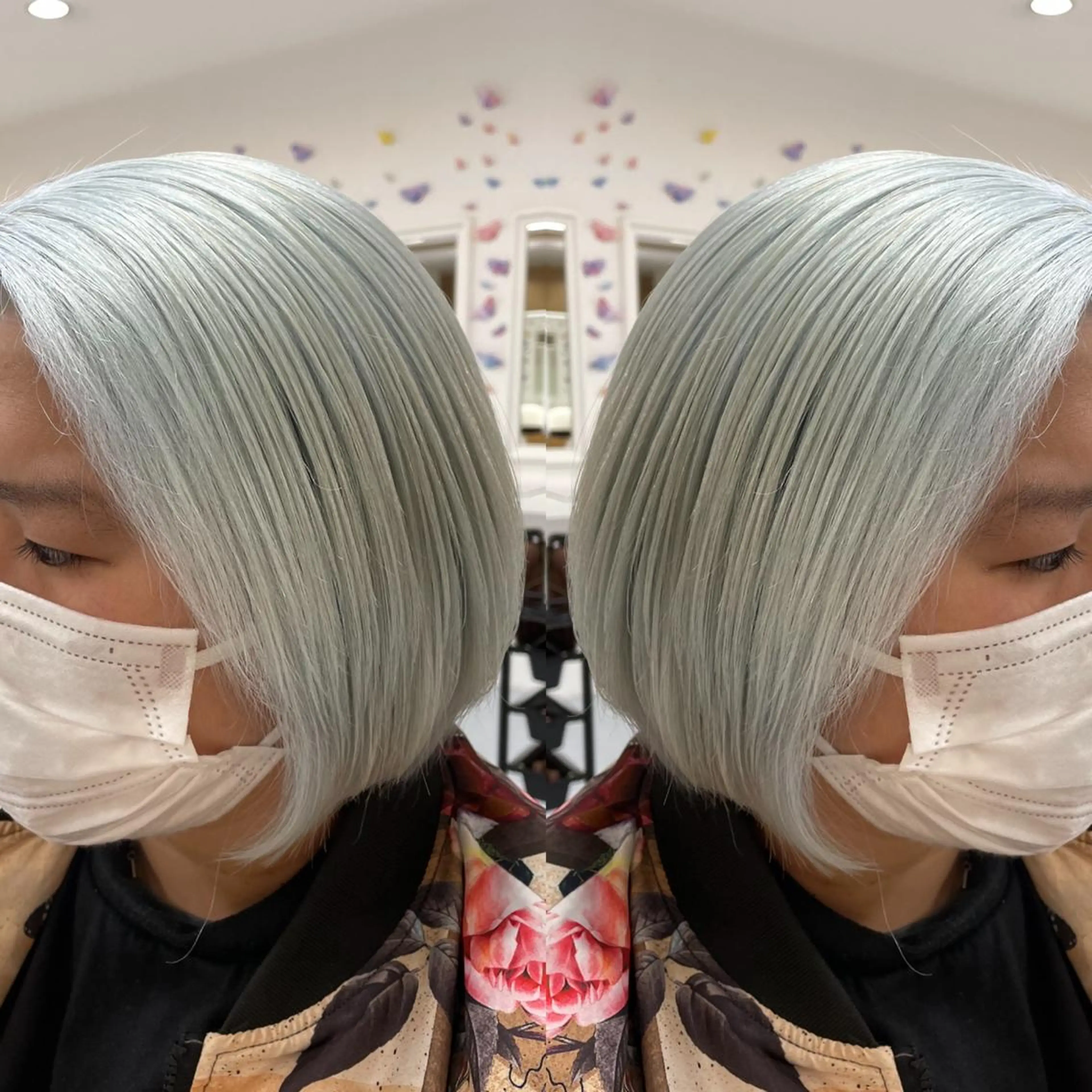 ショート カラー 縮毛/レイヤー 韓国/橋口のヘアスタイル