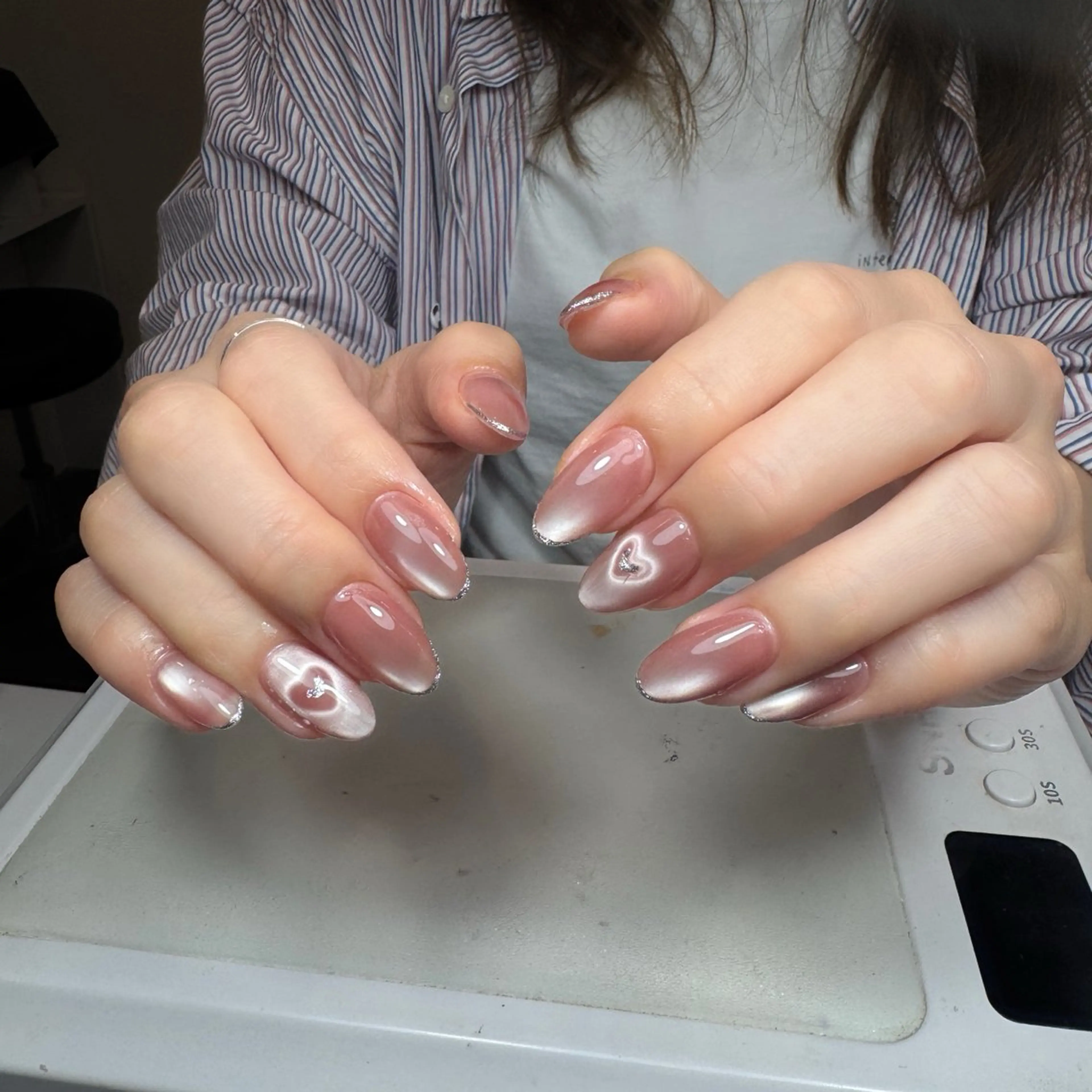 ネイル 長さ出し 韓国ネイル 持ち込み Hana Nailのネイルデザイン