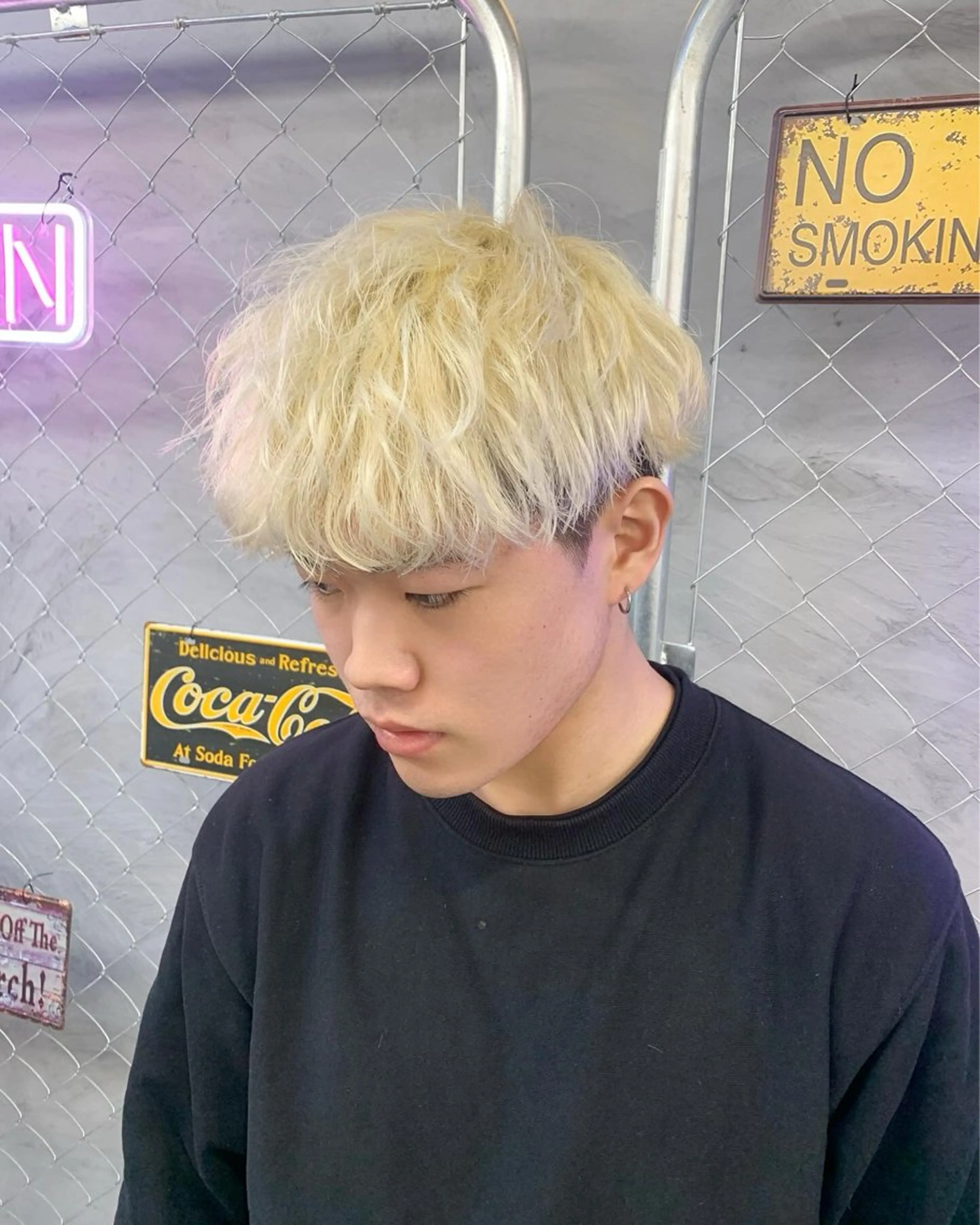 カラー ブリーチ 抜きっぱなしブロンド ヘアカラー メンズサロンロス【LOSS】所属・メンズパーマ/新潟駅 NOBUTA🔥のヘアスタイル