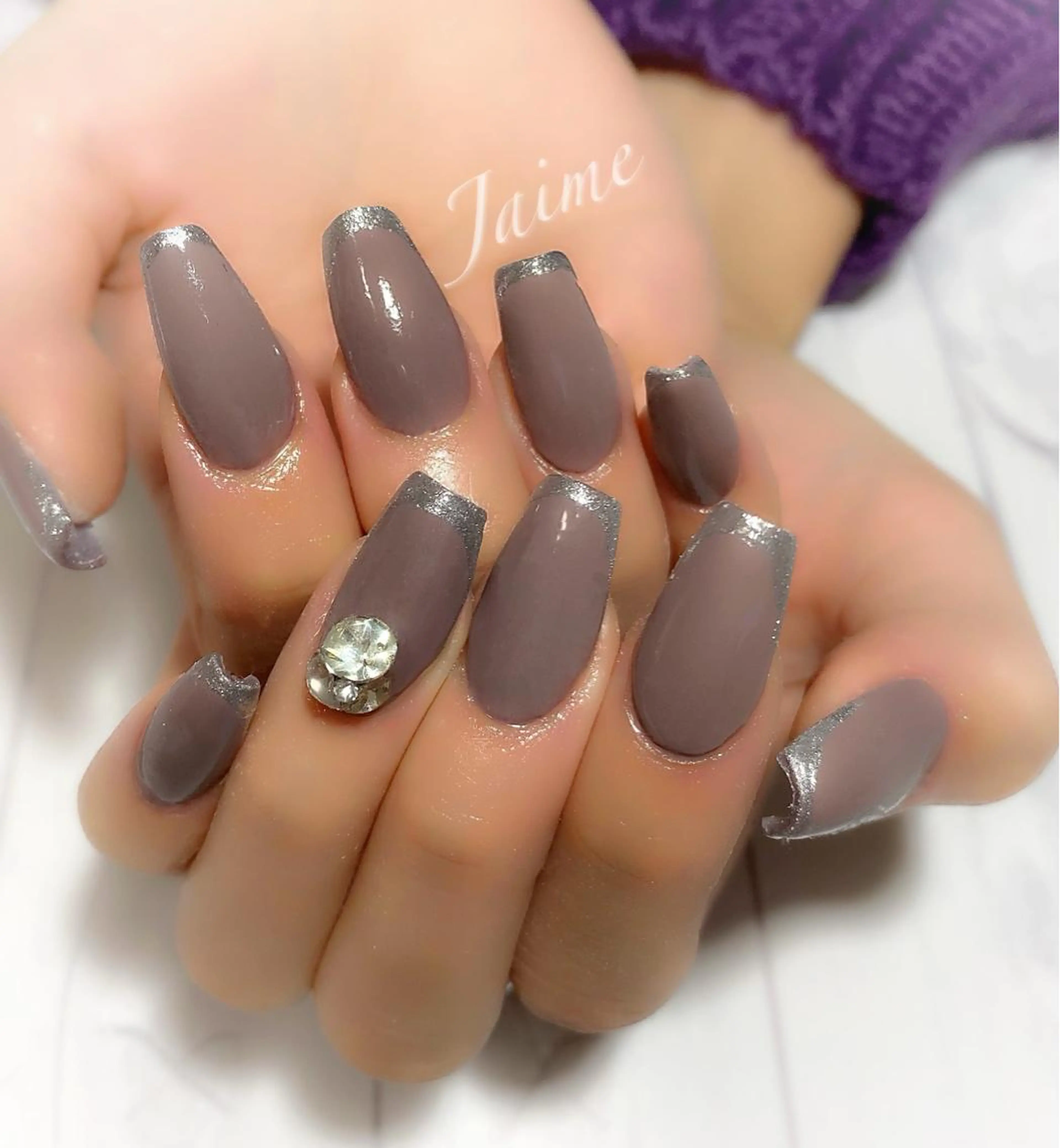 セミロング カラー ネイル Jaime Yuiのネイルデザイン