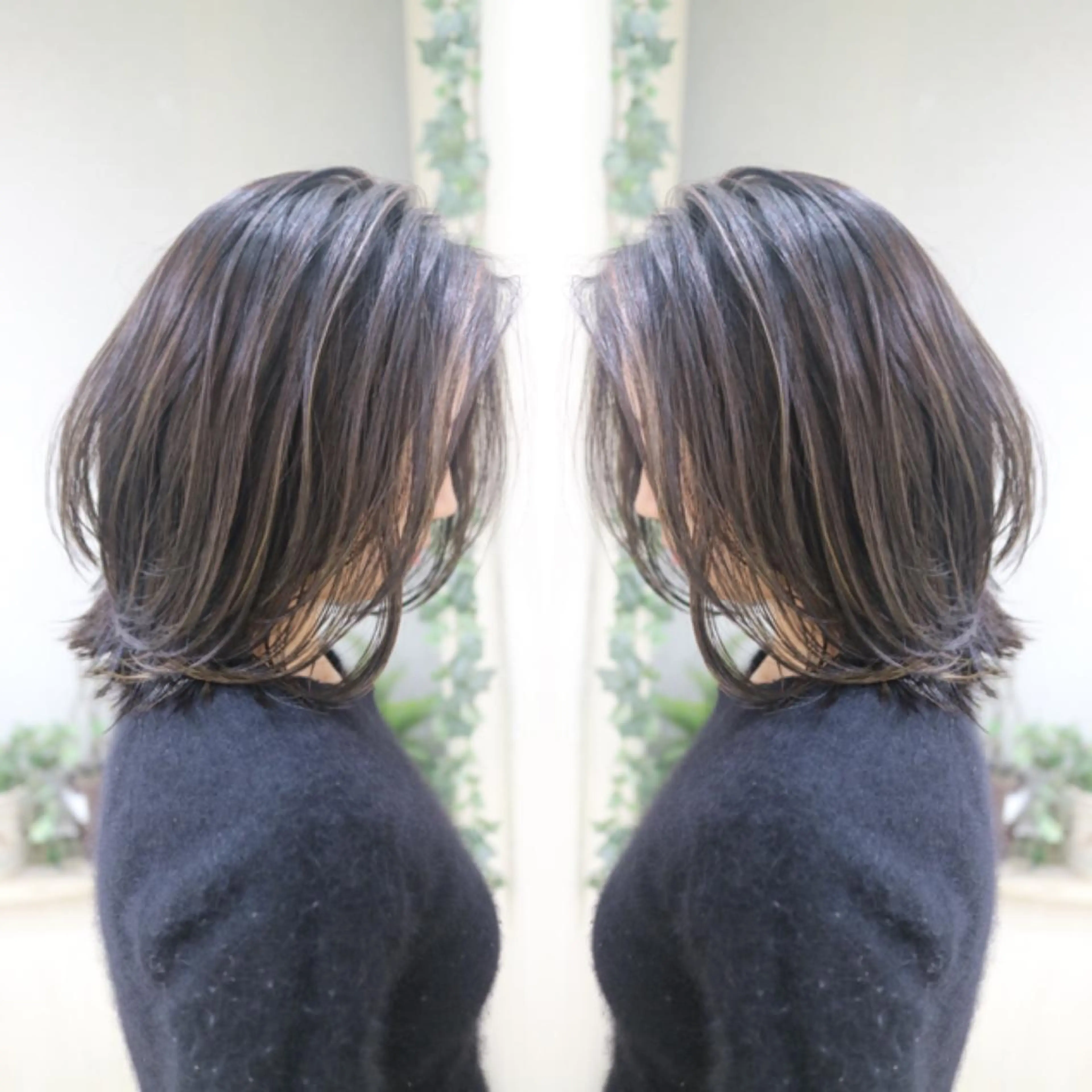 ミディアム 外ハネヘア 小保方 一輝のヘアスタイル