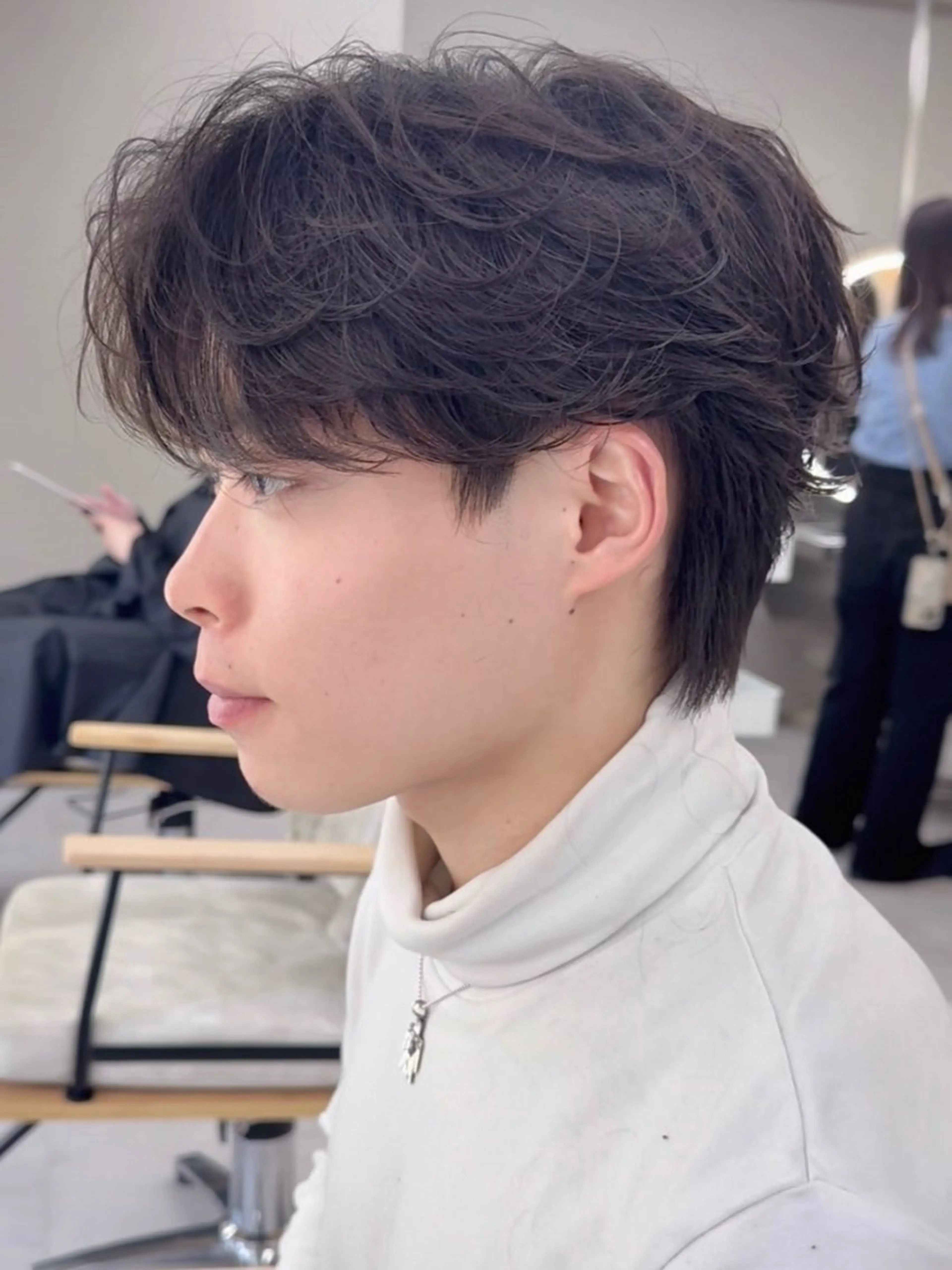 パーマ メンズ カット パーマ ショート/レイヤー /札幌/小山内のヘアスタイル