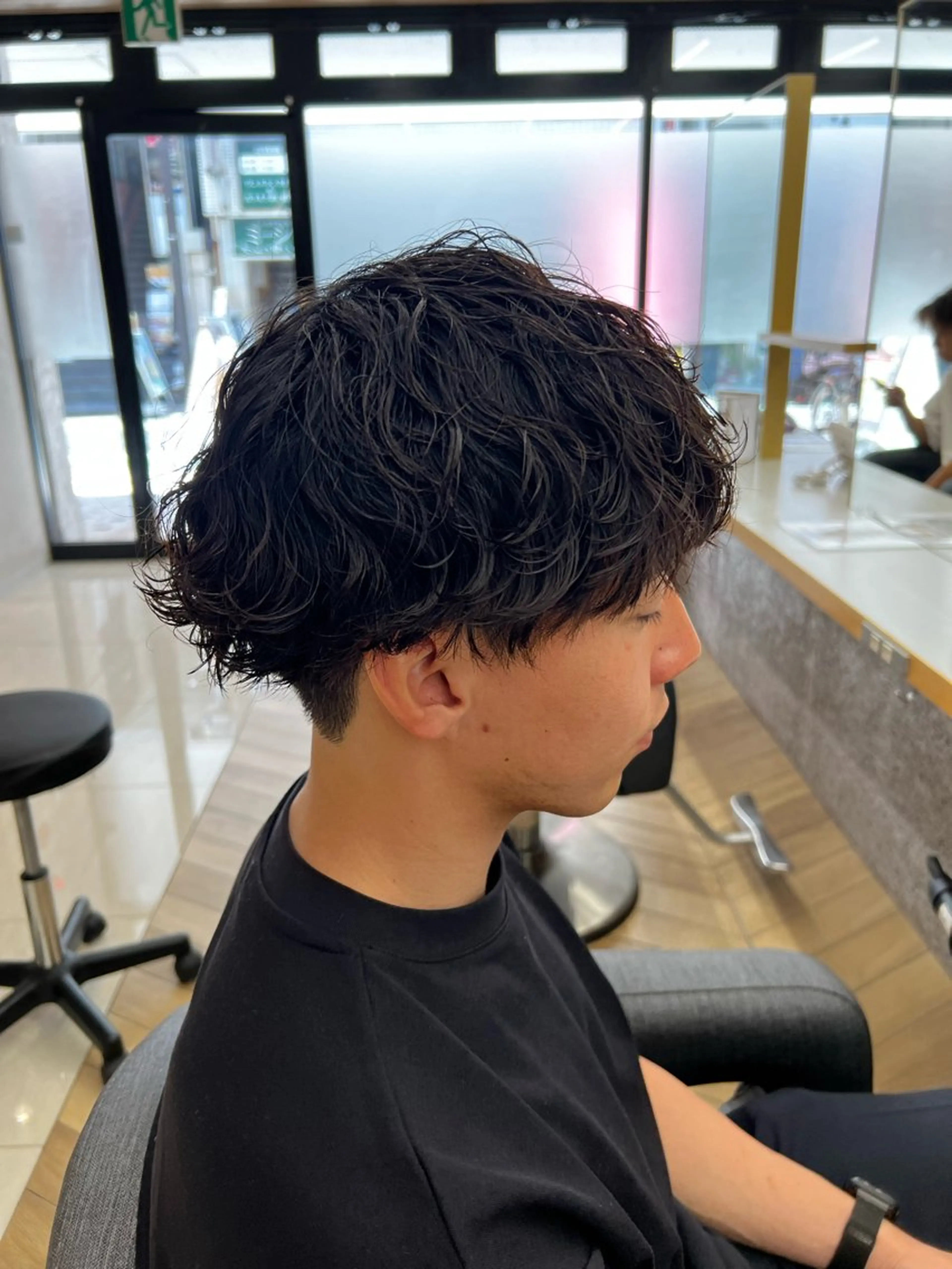 ショート パーマ メンズ メンズパーマ 波巻きパーマ カット パーマ トリートメント ヘアセット 🏅メンズ特化 ヤマクラ　タイキのヘアスタイル