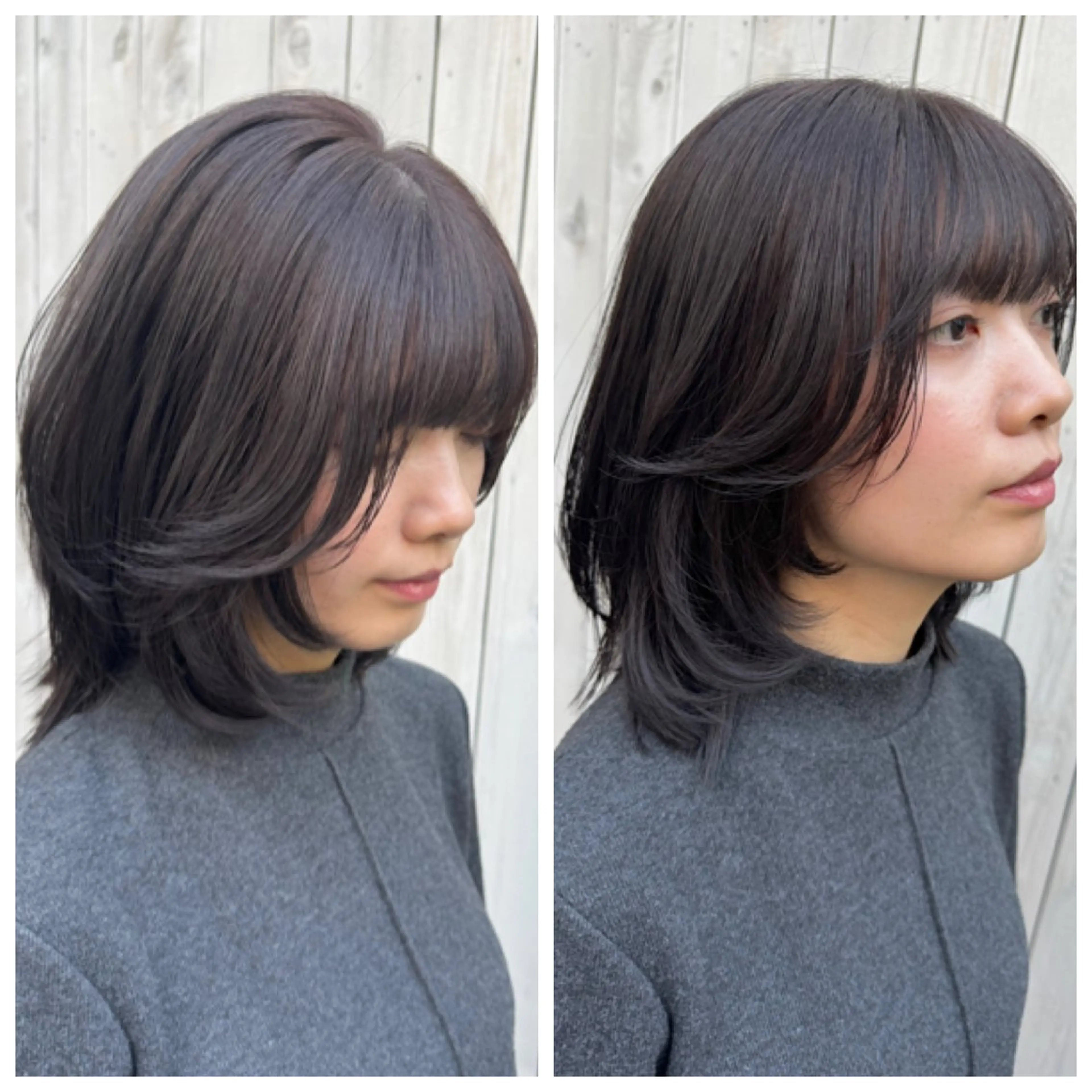 髪質改善en-genderカラー+前髪カット🩶の写真