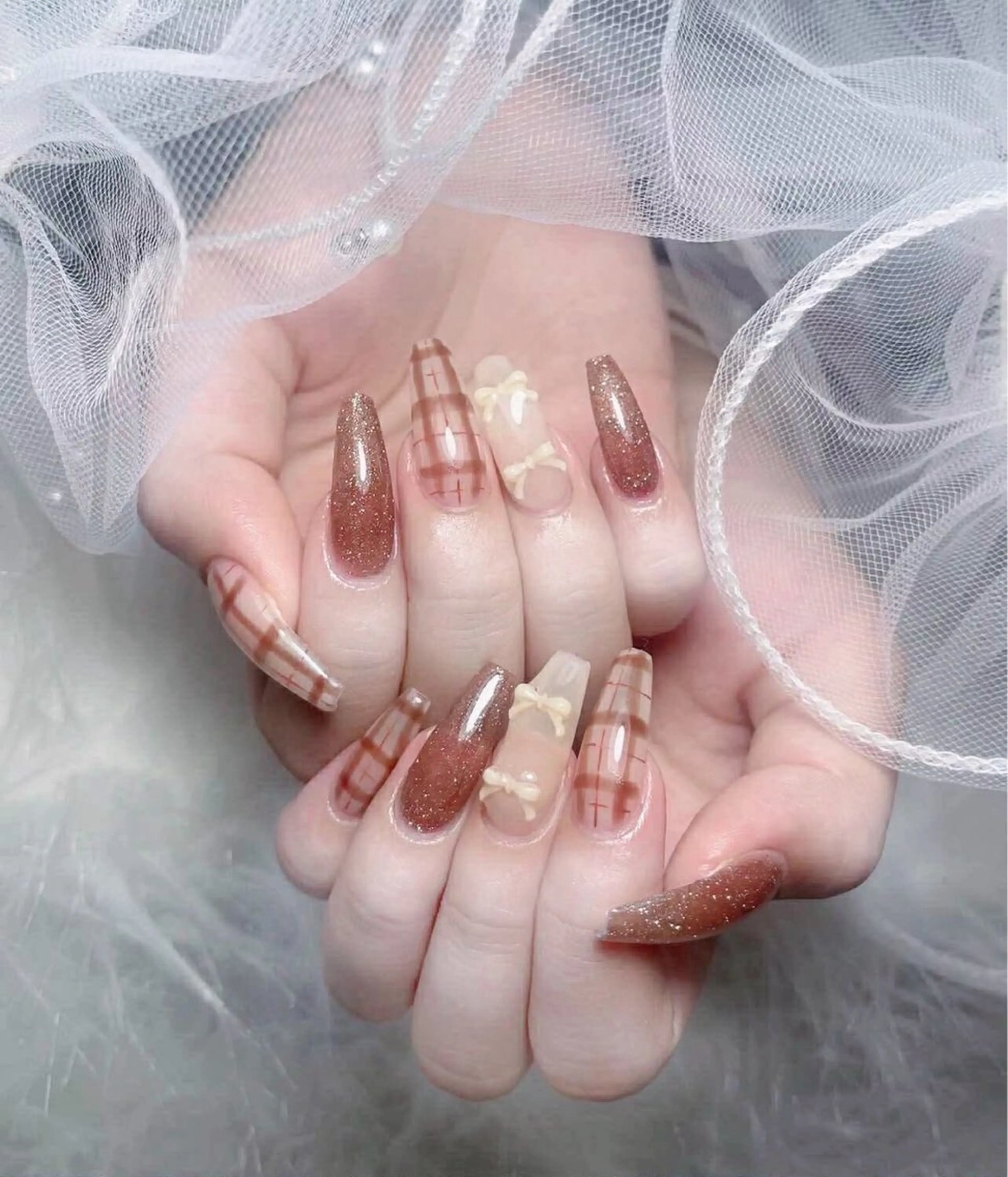 ネイル ジェルネイル グラデーション ロングネイル 持ち込み スカルプネイル MIYU nail リナのネイルデザイン