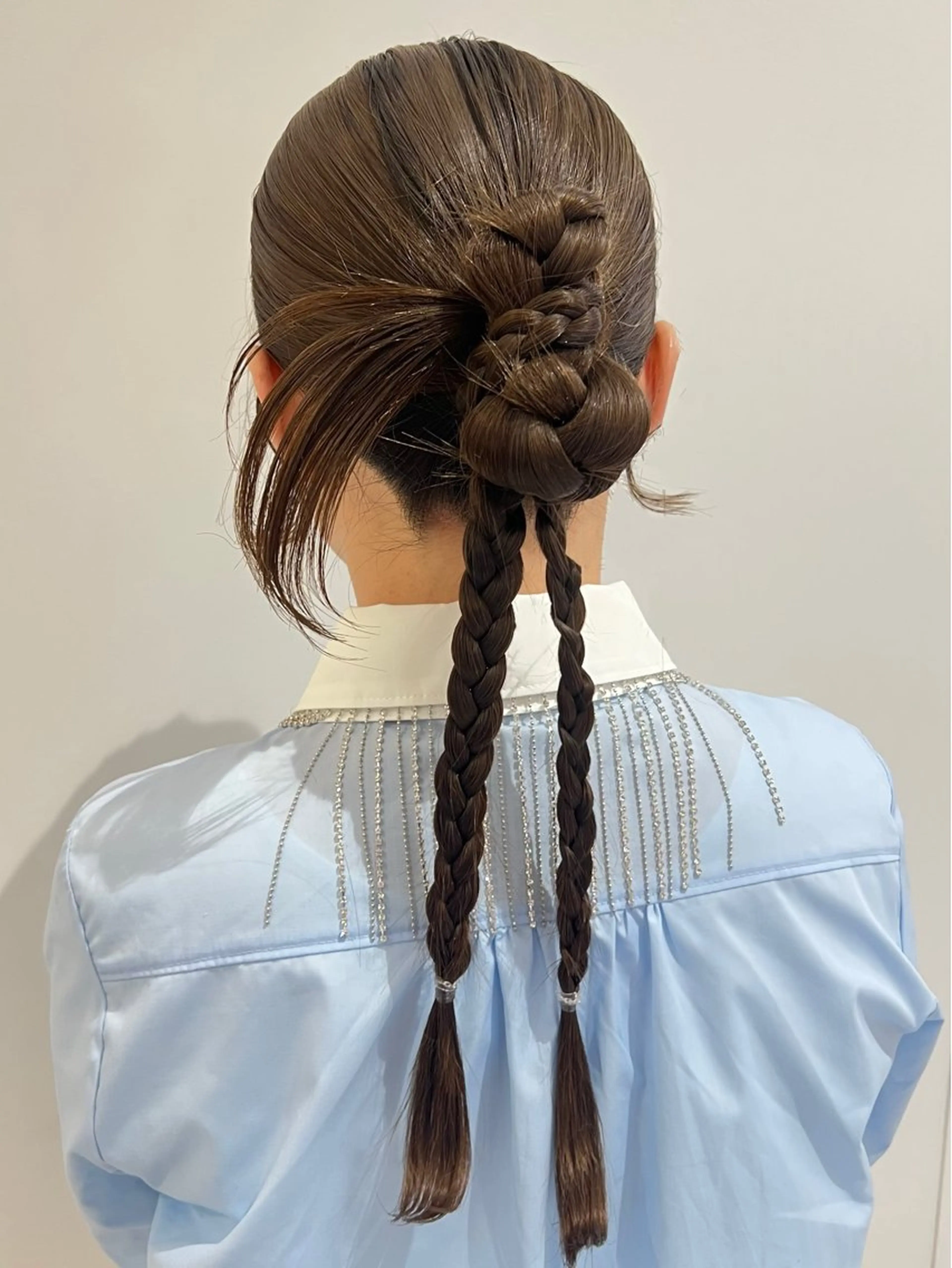 セミロング ヘアアレンジ ヘアセット 🤍透明感カラー・ きらら🤍のヘアスタイル