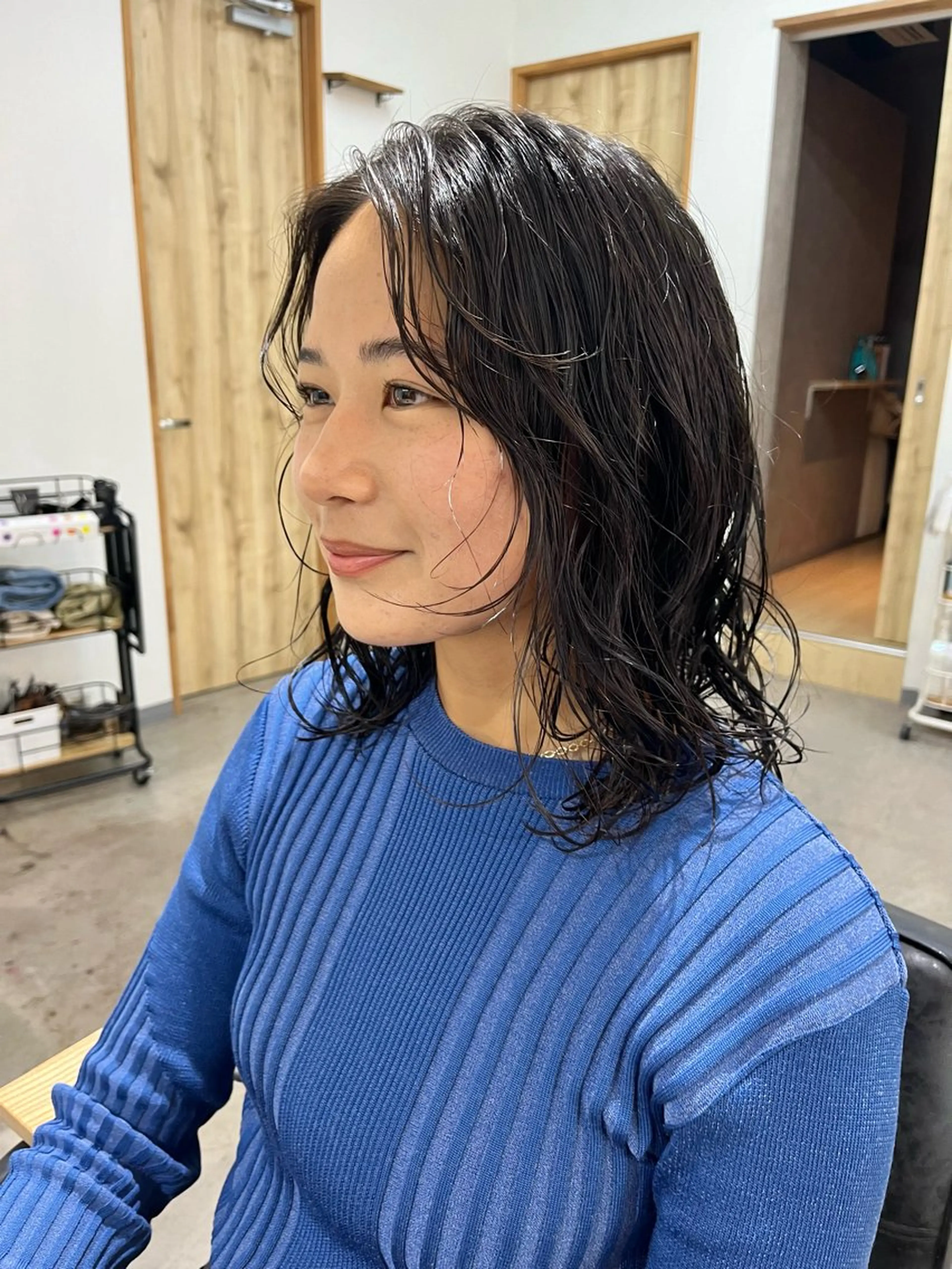 ミディアム パーマ カット パーマ トリートメント 🌼sunc HINAMI🌼のヘアスタイル