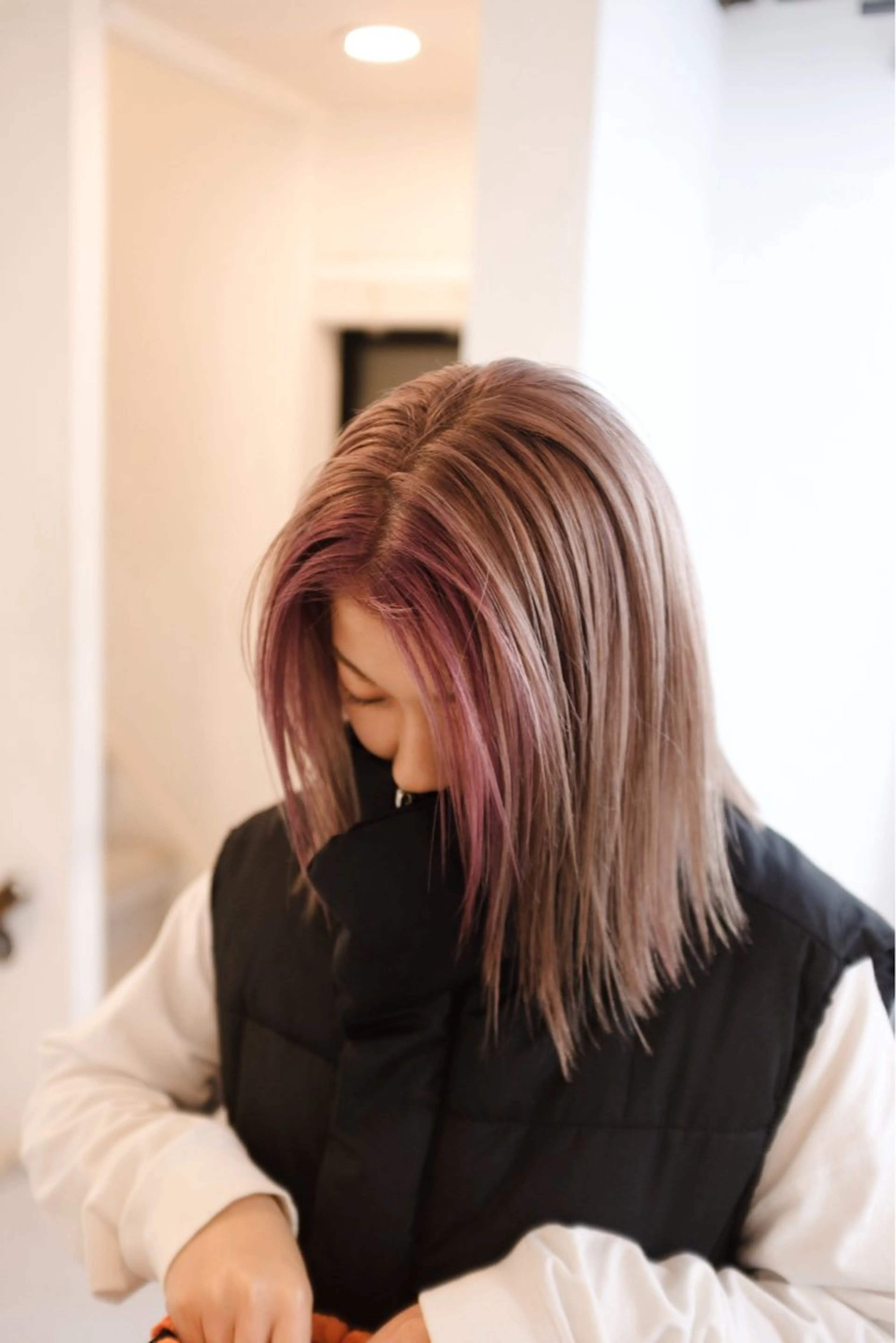 セミロング カラー ヘアアレンジ 🦠デザインカラー/ 魚瀬あおい🦠のヘアスタイル