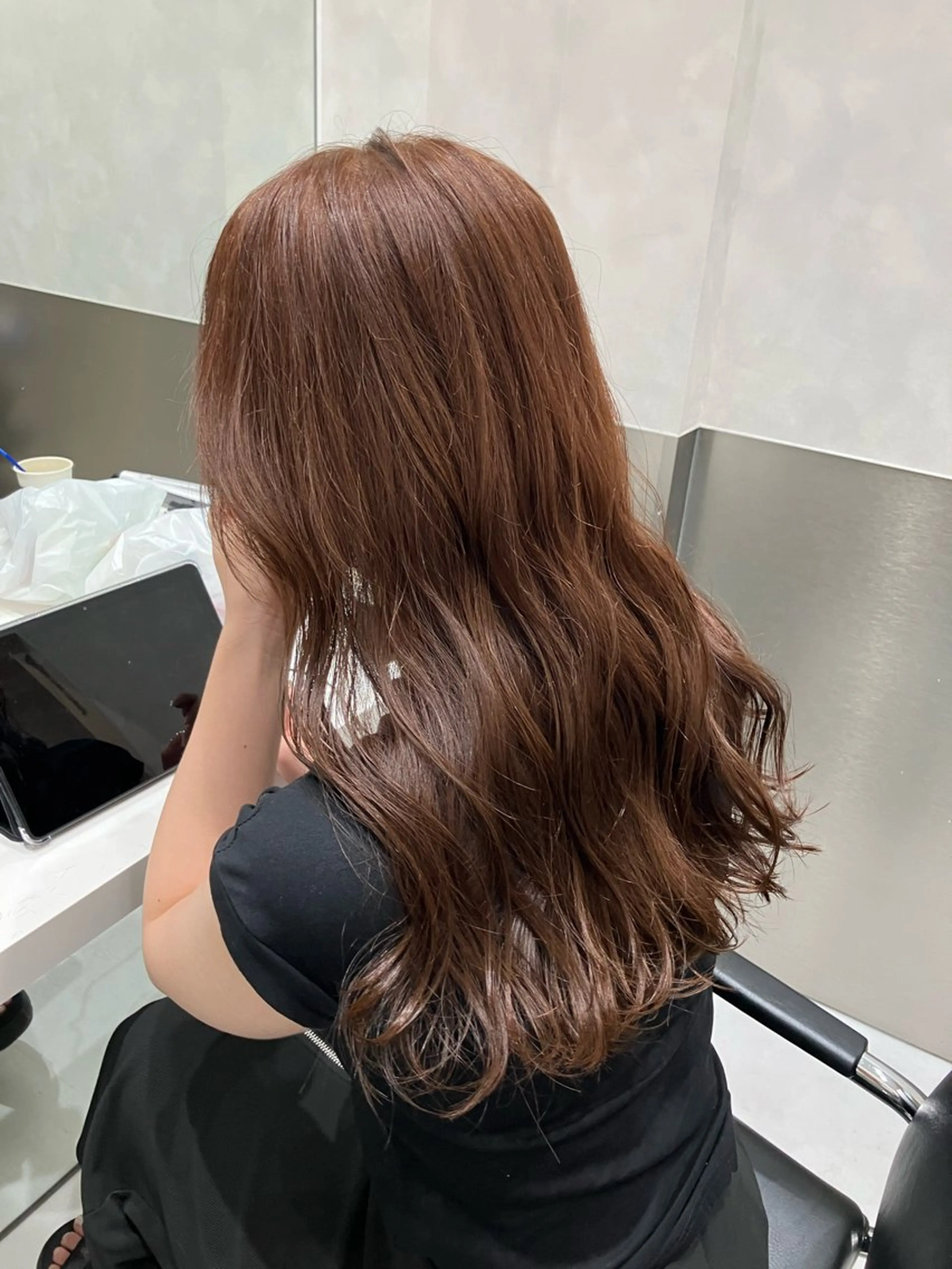 ロング カラー カット ヘアカラー トリートメント 💖ブリーチなし透明 感💖ASAHIのヘアスタイル