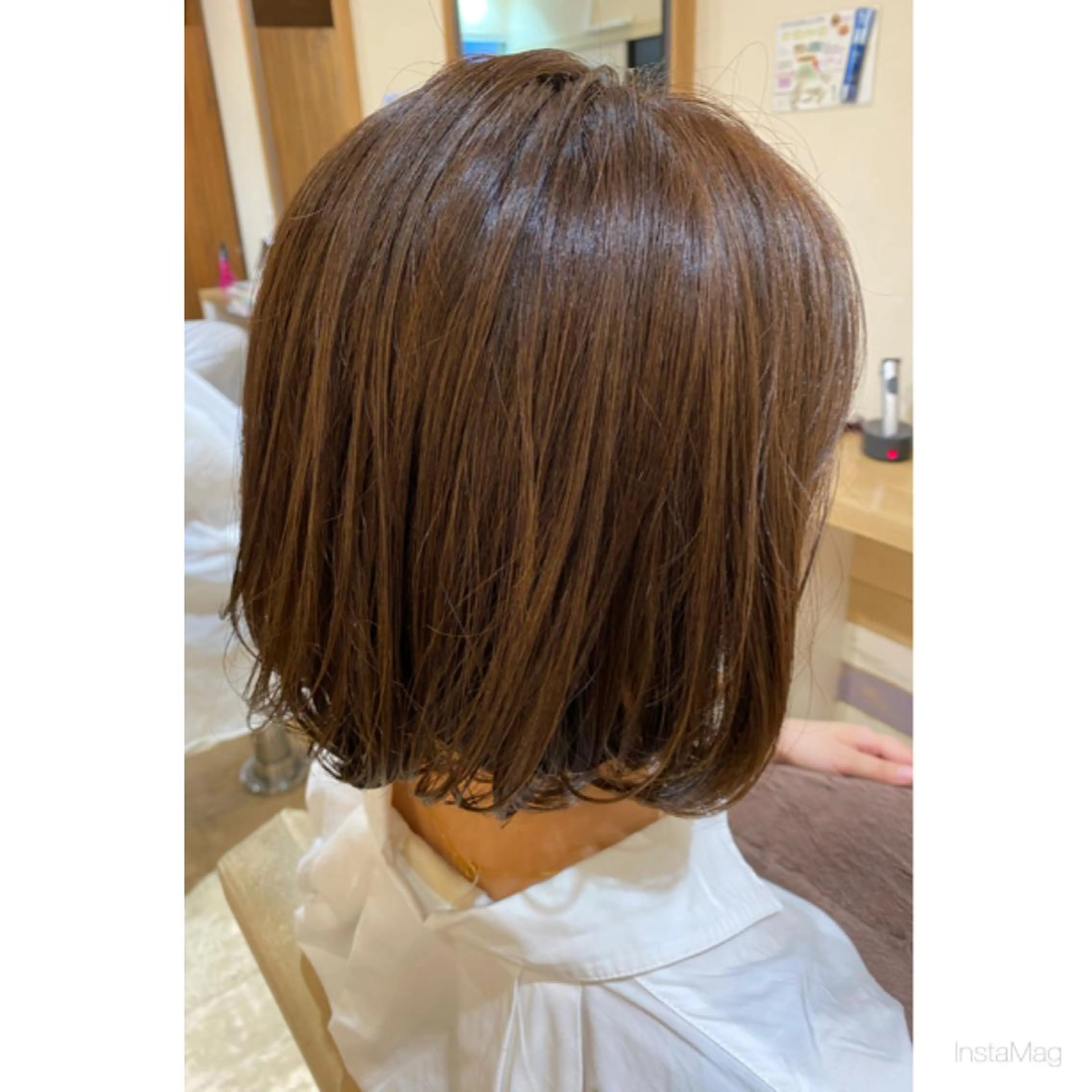 ミディアム ボブ カット トリートメント 岩間 香純のヘアスタイル