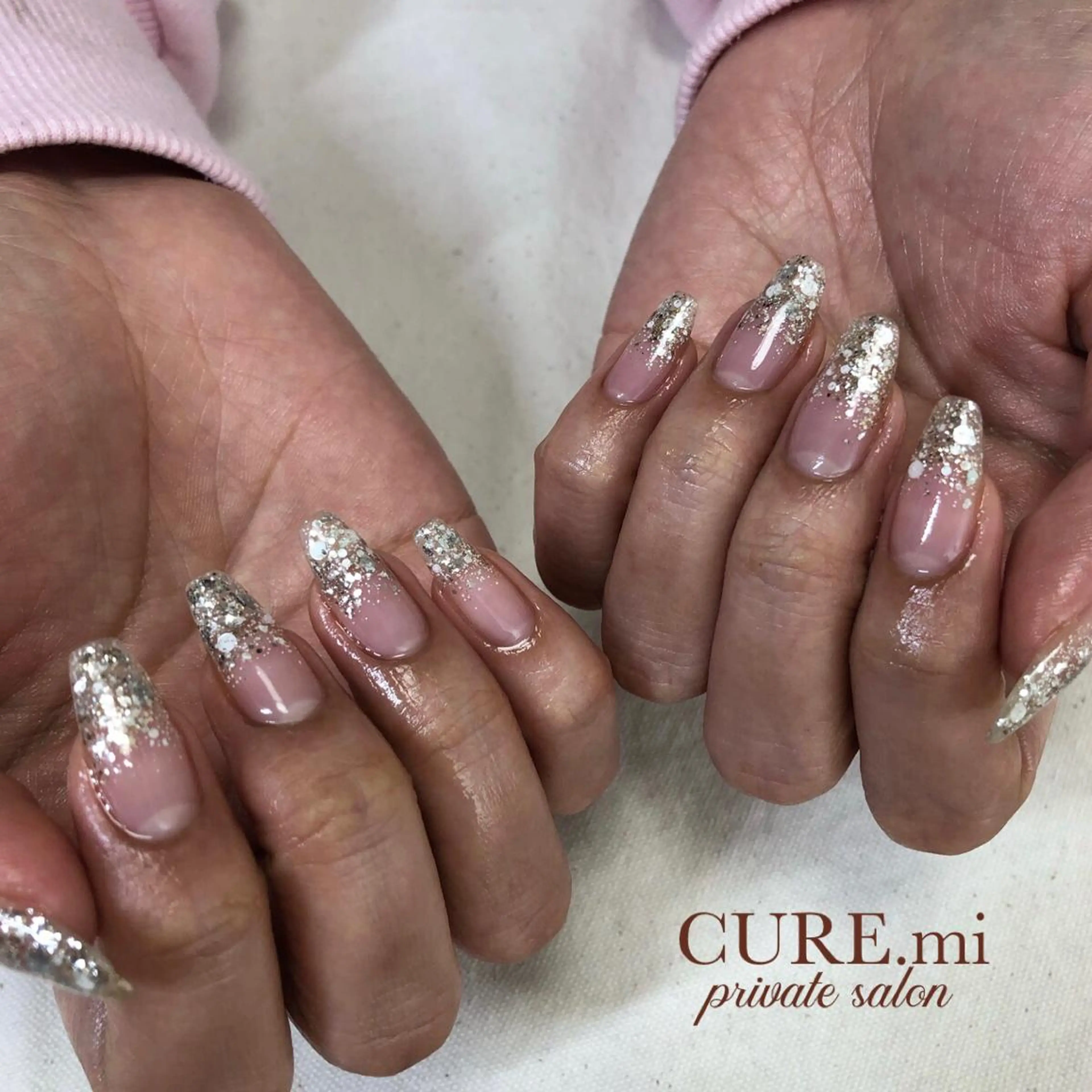 ネイル グラデーション キラキラネイル ラメ(グリッター) ラメグラデーション ハンドネイル 伊藤 美香のその他イメージ