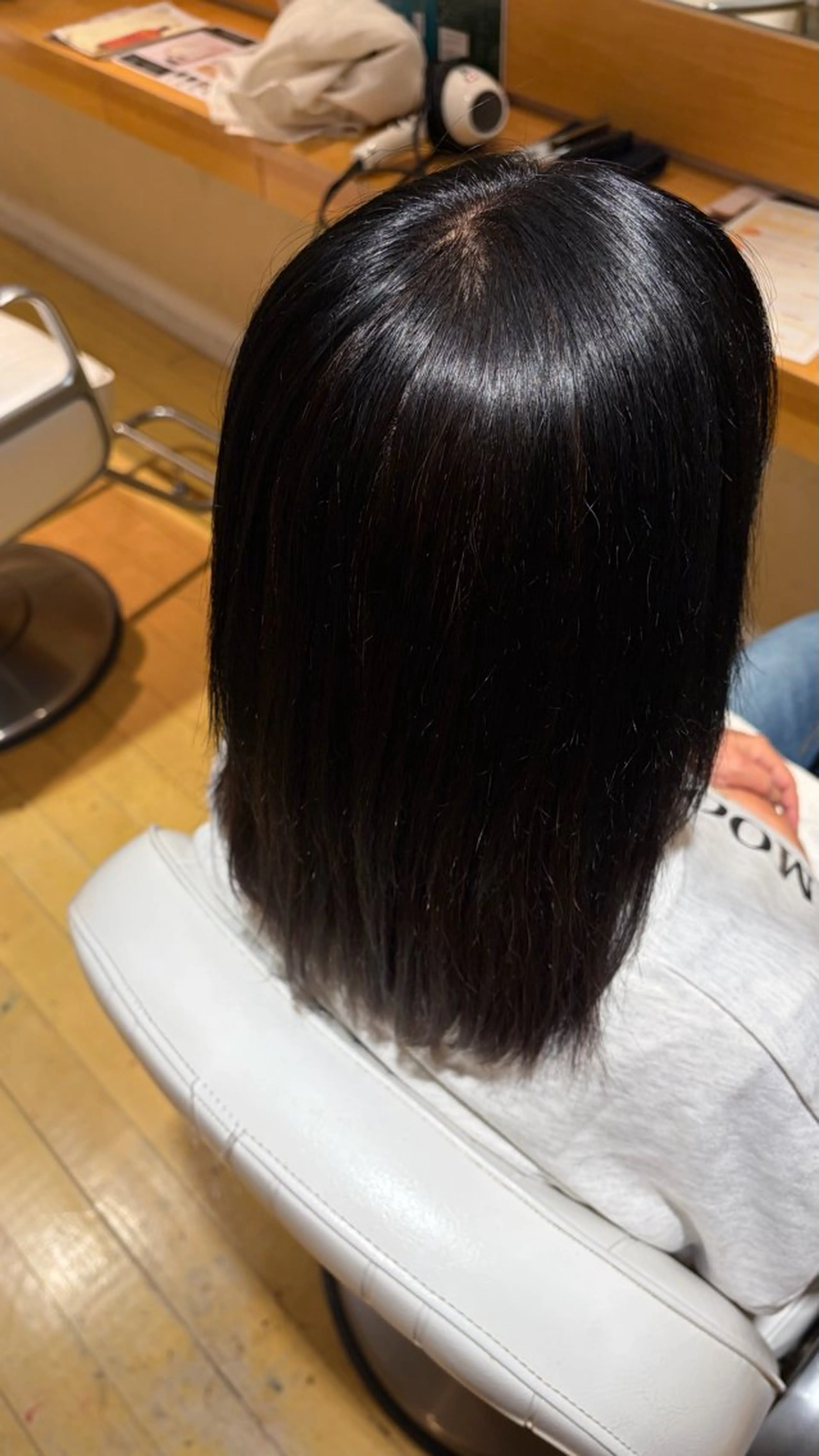 ミディアム 縮毛矯正 山口 彩水のヘアスタイル