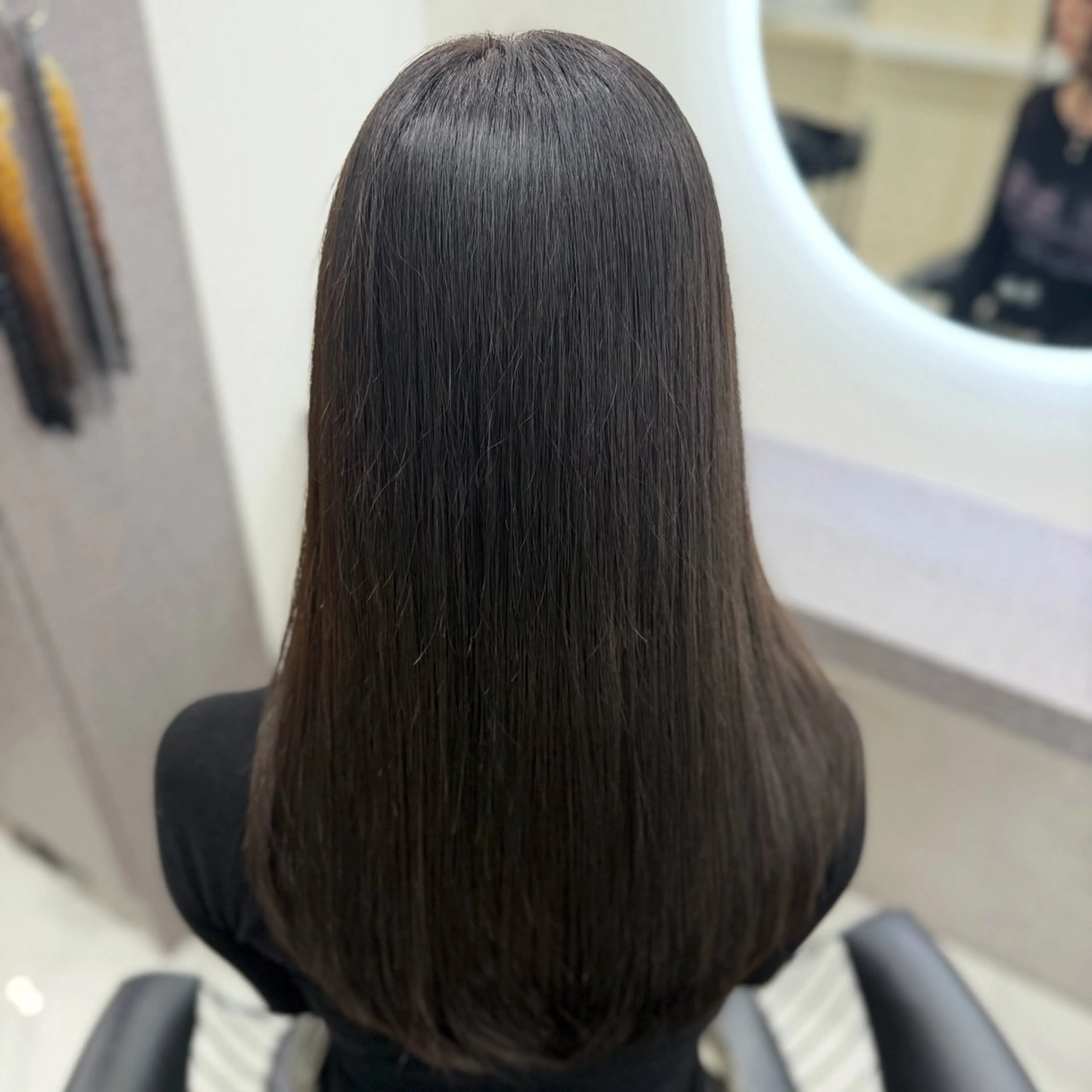 ロング 髪質改善 韓国風ヘア トリートメント カット 縮毛矯正 hina/艶カラー/ 縮毛矯正/梅田のヘアスタイル