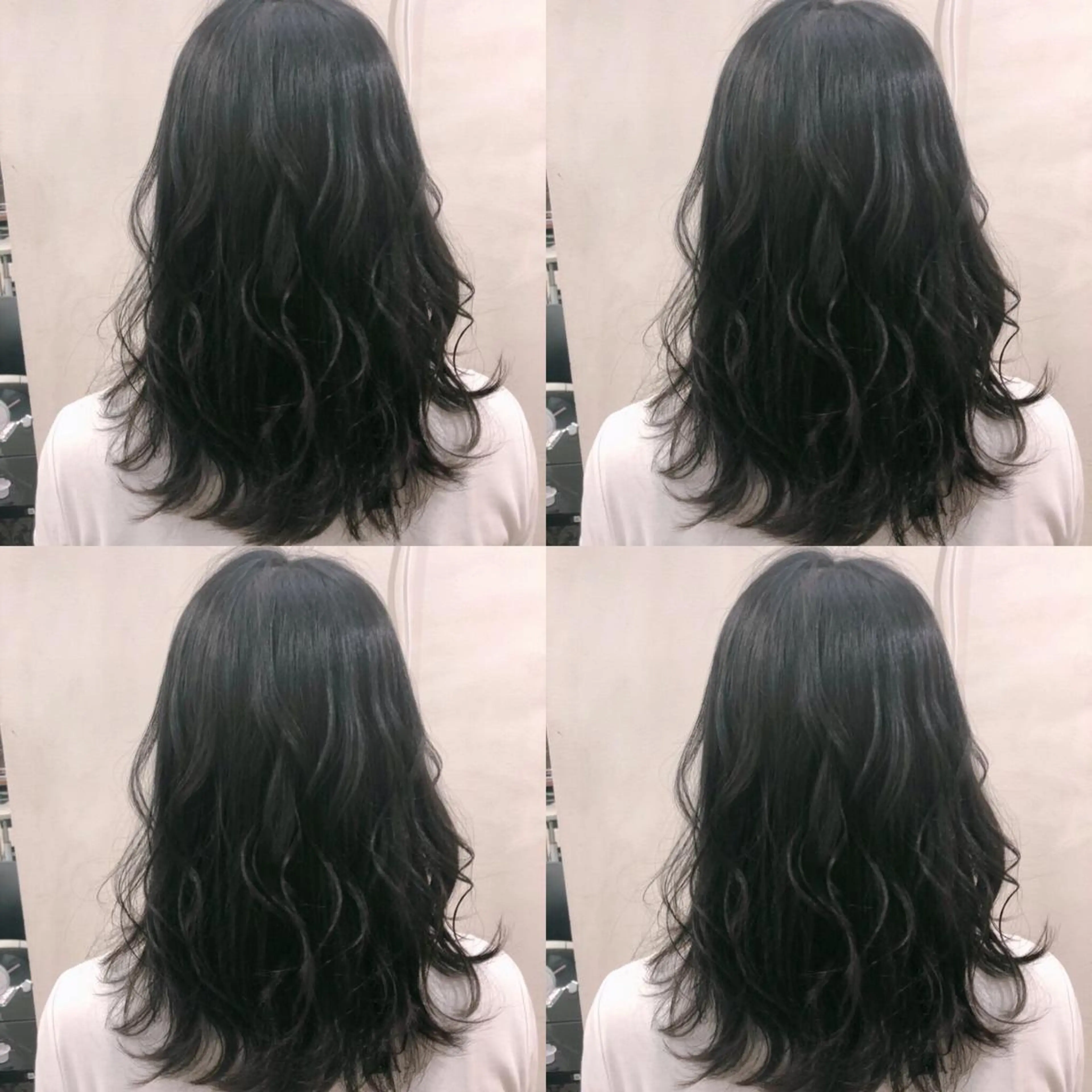 セミロング カラー 黒髪 ナチュラルブラック 🌷MAYU 🌷のヘアスタイル