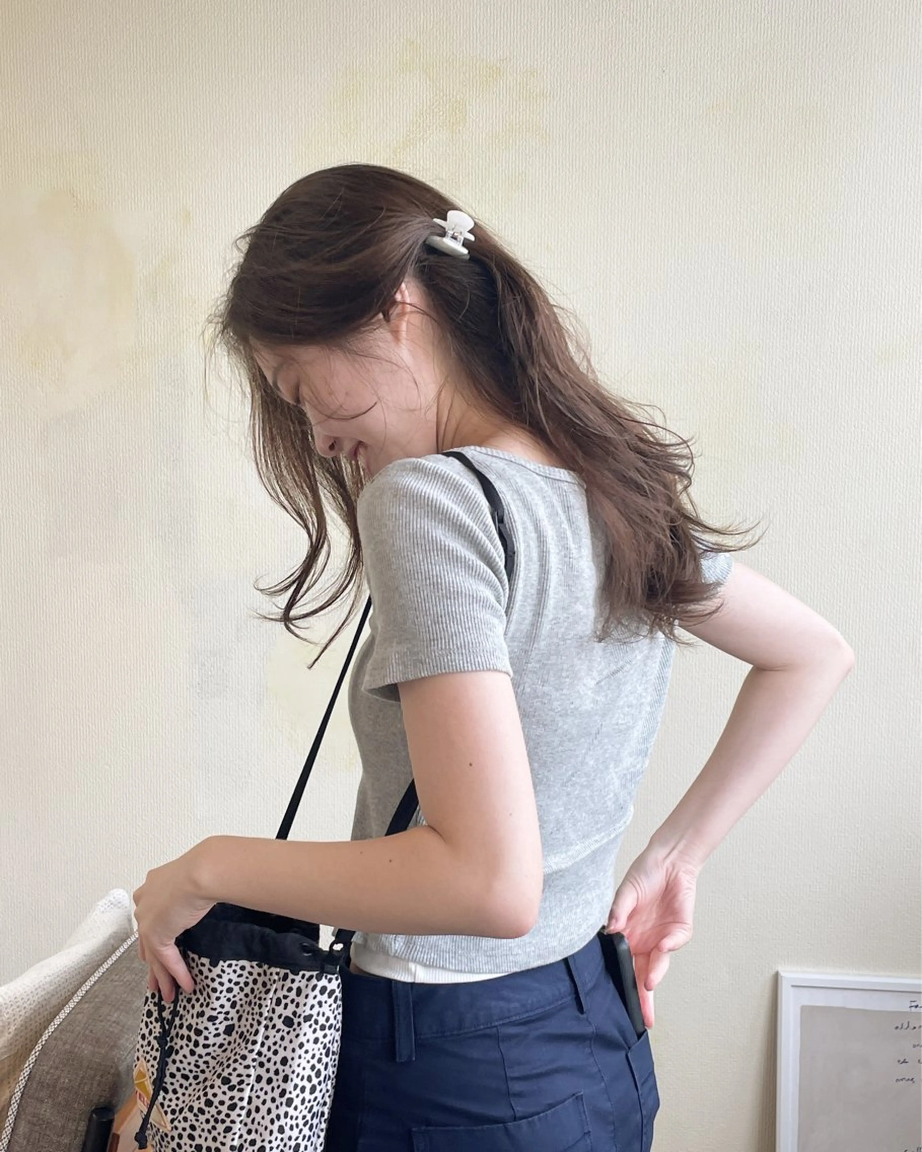 セミロング カラー ヘアアレンジ 🍋透け感カラー🍃 オリーブ🍐Kahoのヘアスタイル