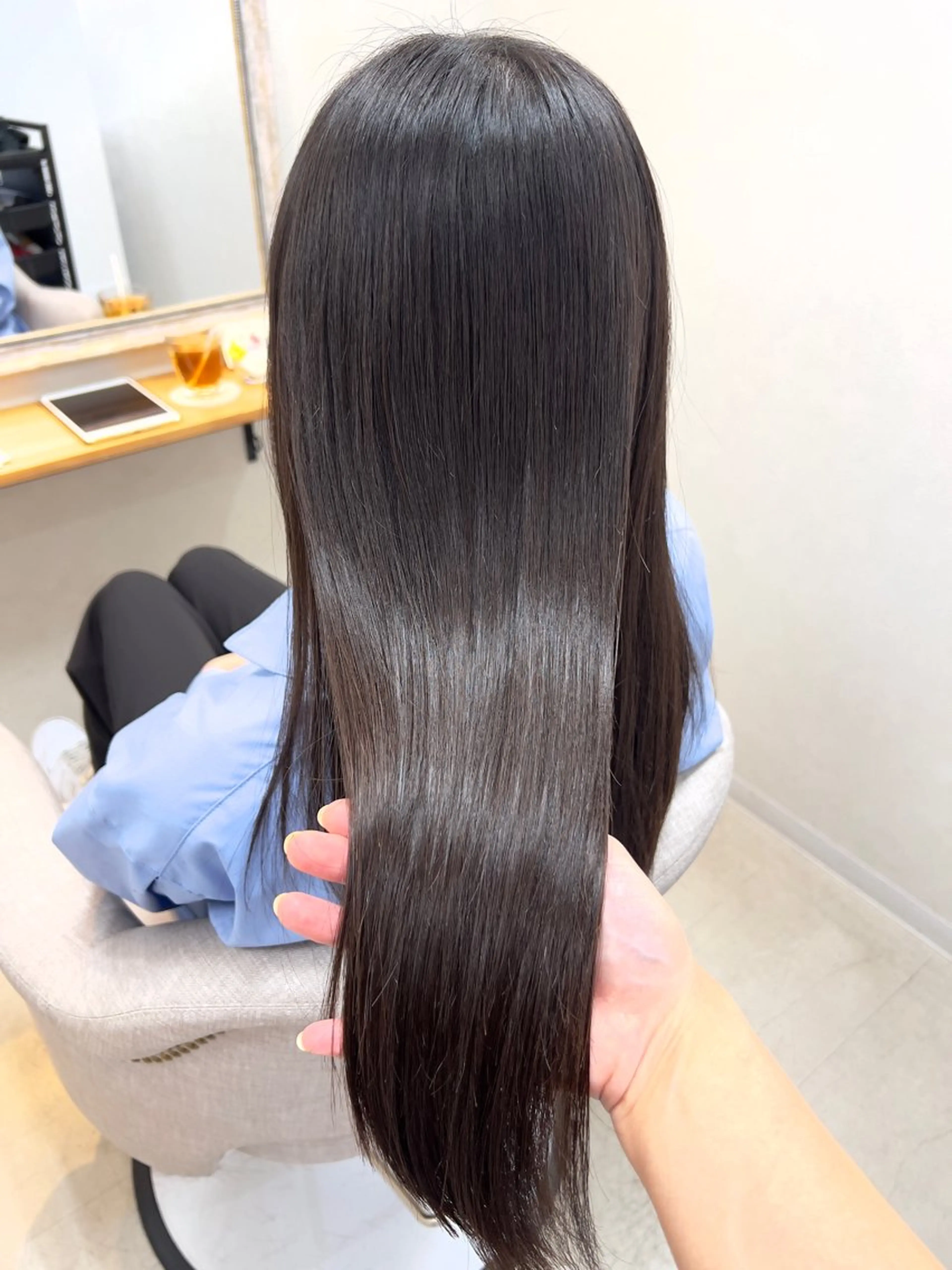 セミロング カット 縮毛矯正 トリートメント ショート/白髪ぼかし 君和田若菜のヘアスタイル