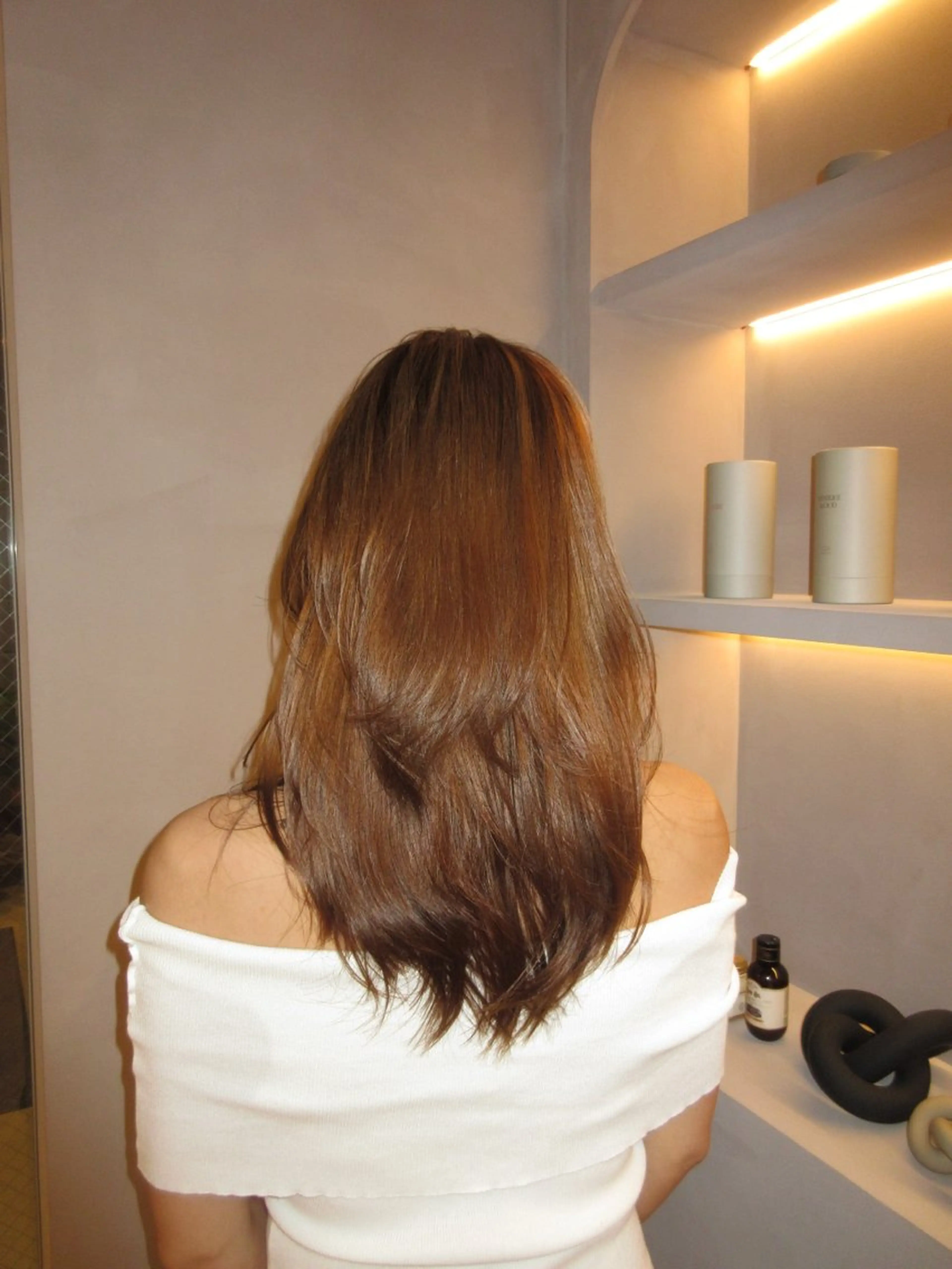 セミロング カラー ヘアアレンジ ハッシュカット ハイレイヤー レイヤーカット カット ヘアカラー トリートメント 艶カラー/髪質改善 kyoka🫧のヘアスタイル