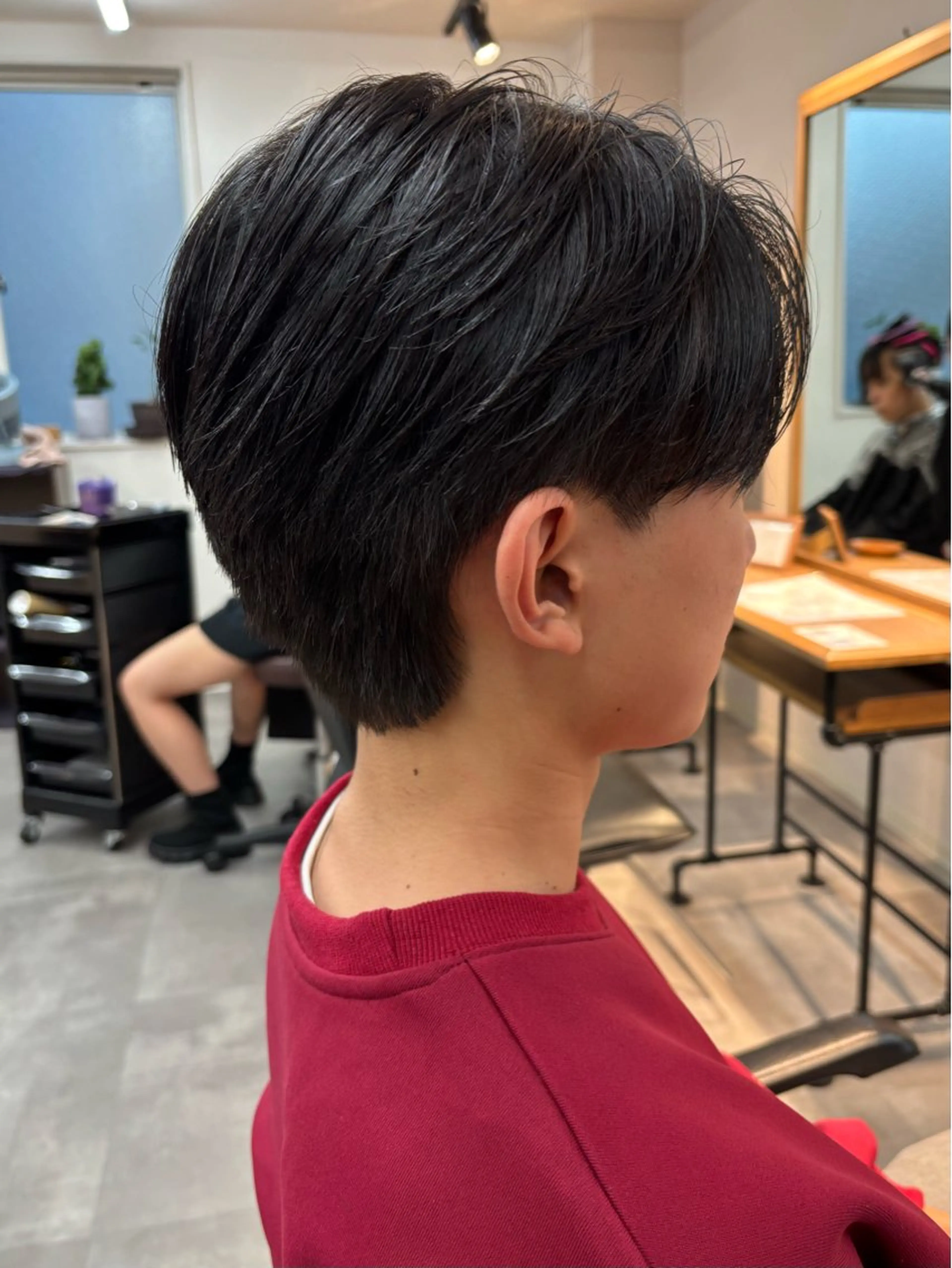 メンズ センターパート カット 保立/フェザーパーマ /メンズカット千葉のヘアスタイル