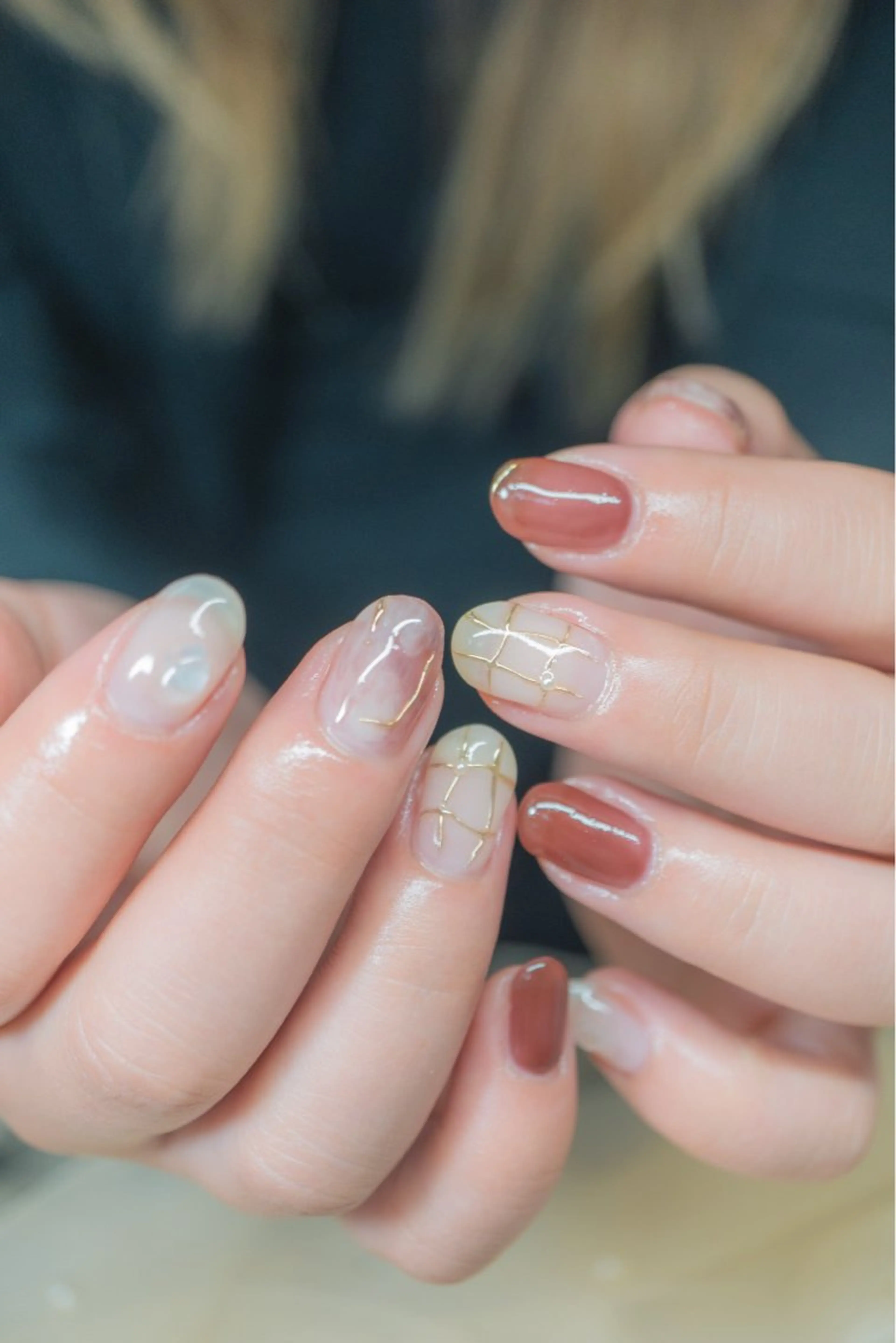 ネイル アートネイル ニュアンスネイル ハンドネイル nail&aroma mulet.のネイルデザイン