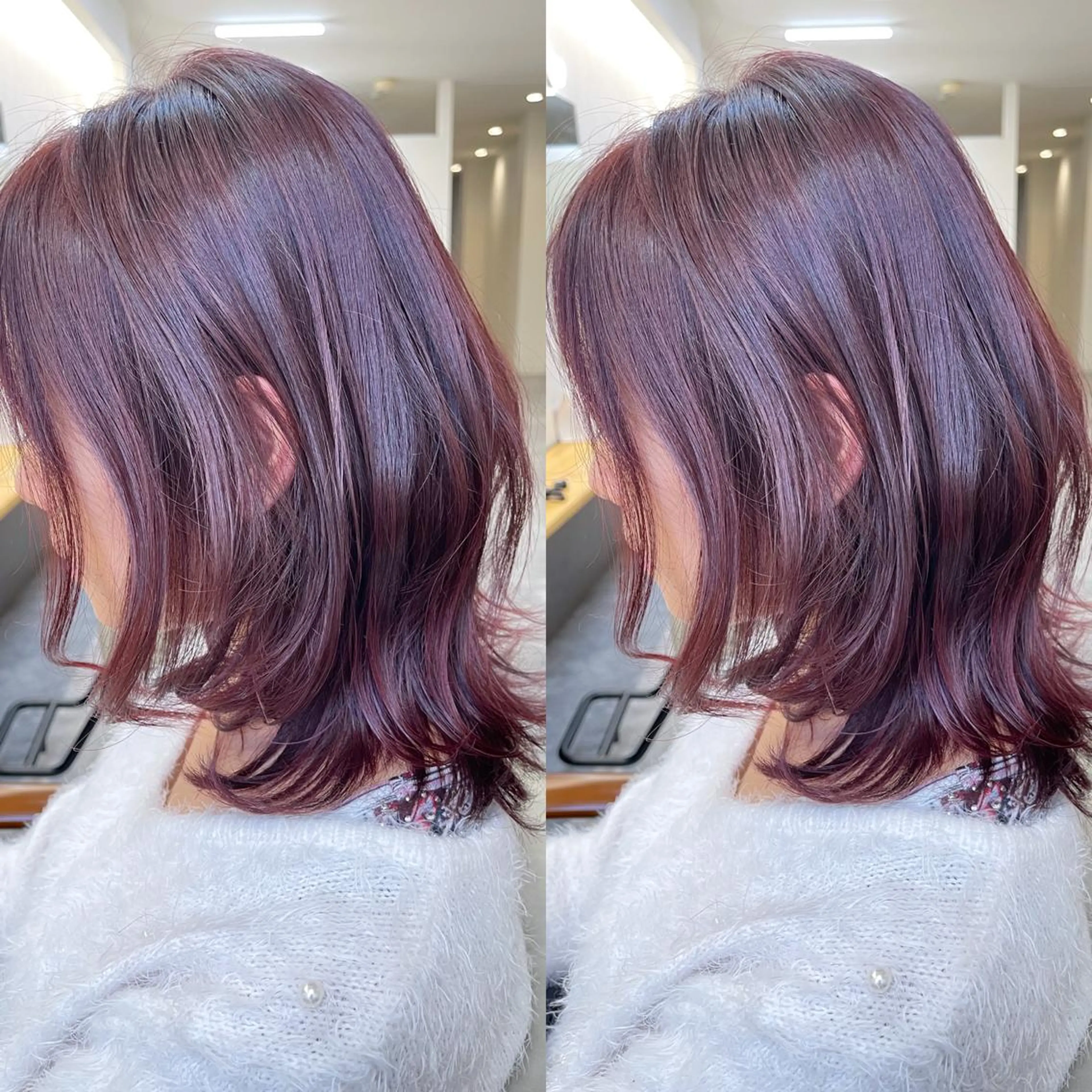 ミディアム ボブレイヤー ボブ レイヤーカット ウルフカット ウルフボブ カット ヘアカラー H (エイチ) 烏丸御池店のヘアスタイル