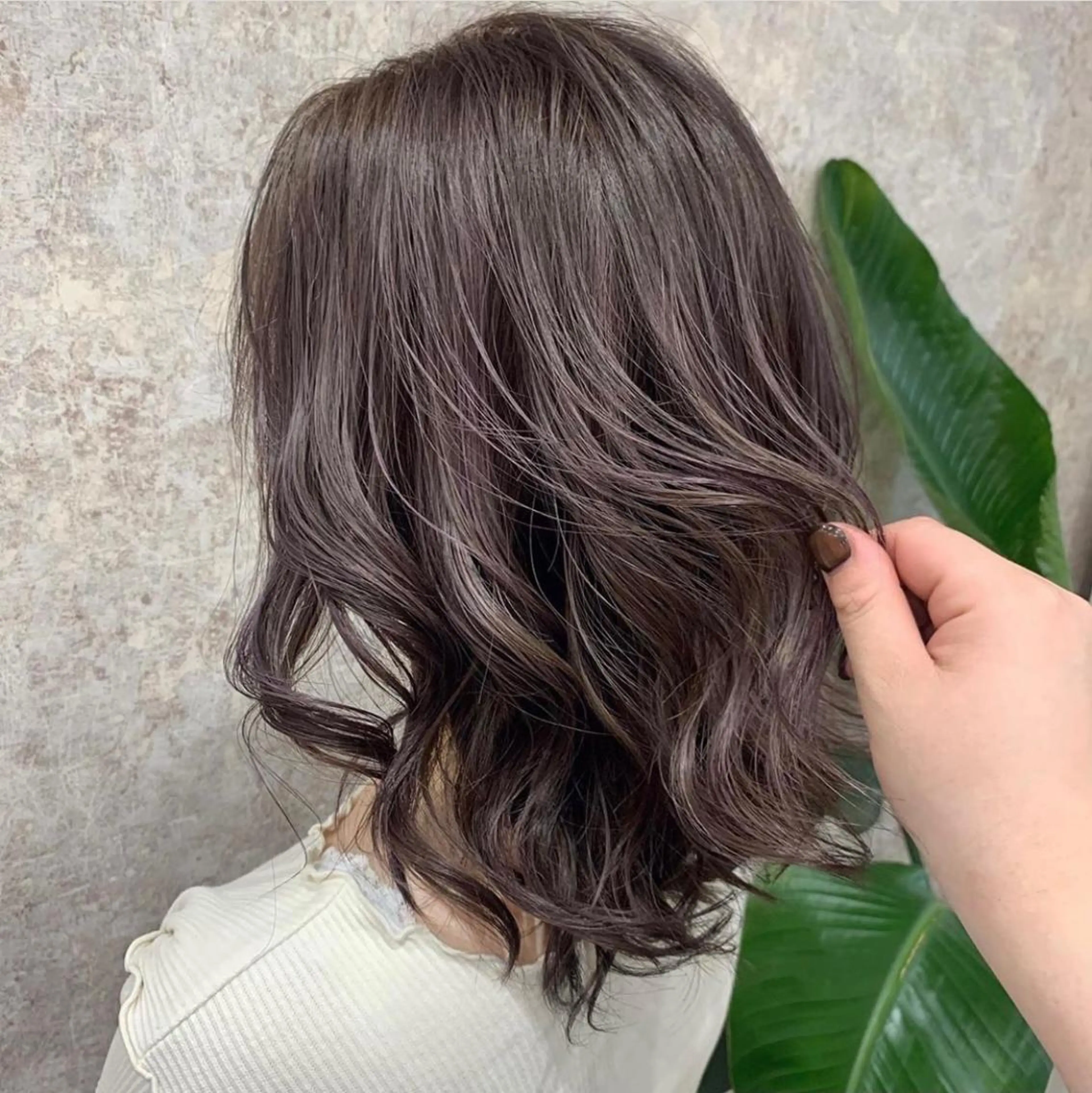 ミディアム カラー ハイライトカラー ラベンダーカラー ハイライト piLLon/ RYUKAのヘアスタイル