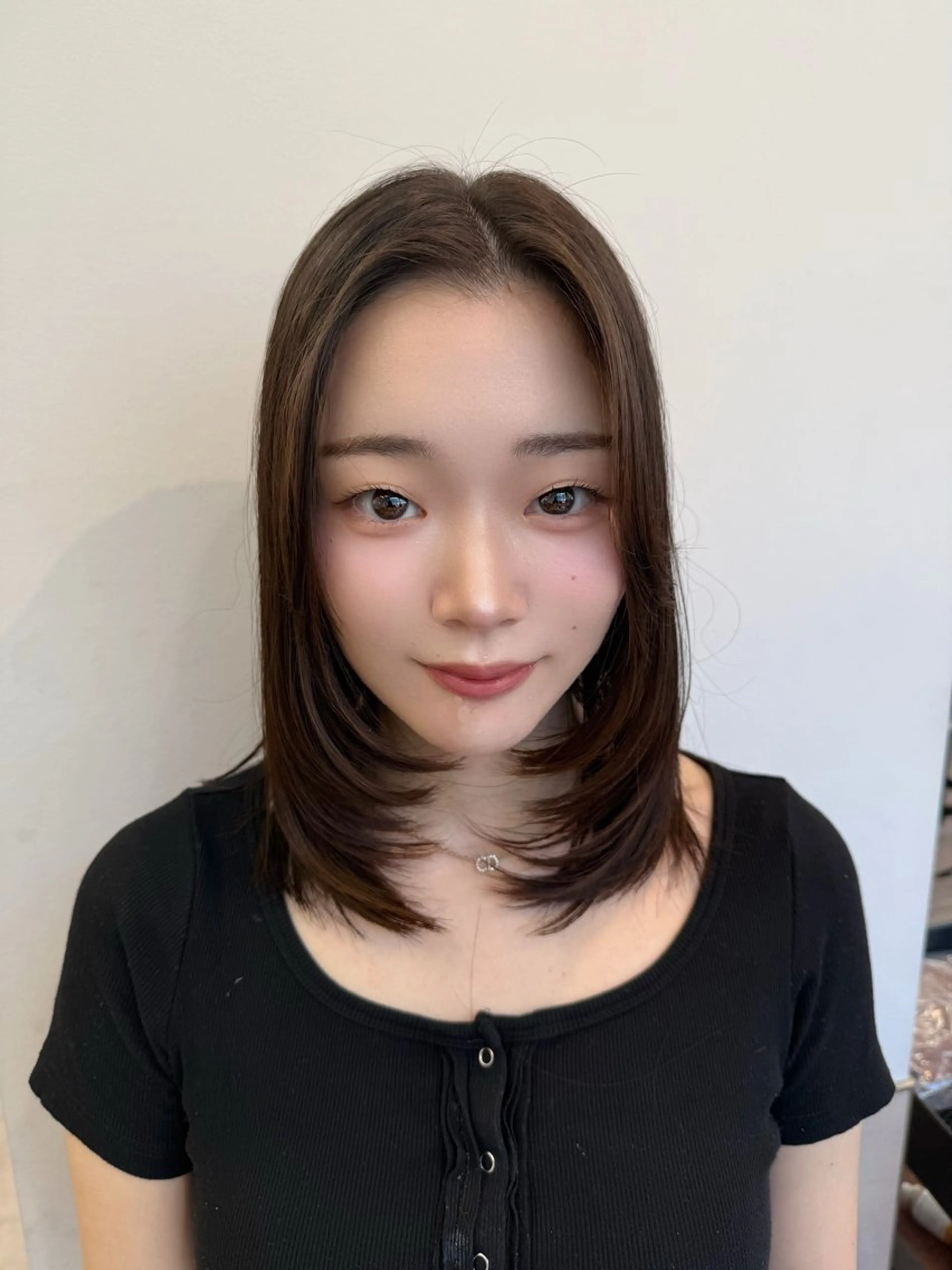 ミディアム レイヤーカット レイヤー/縮毛矯正 /新宿/佐藤巧己✨のヘアスタイル