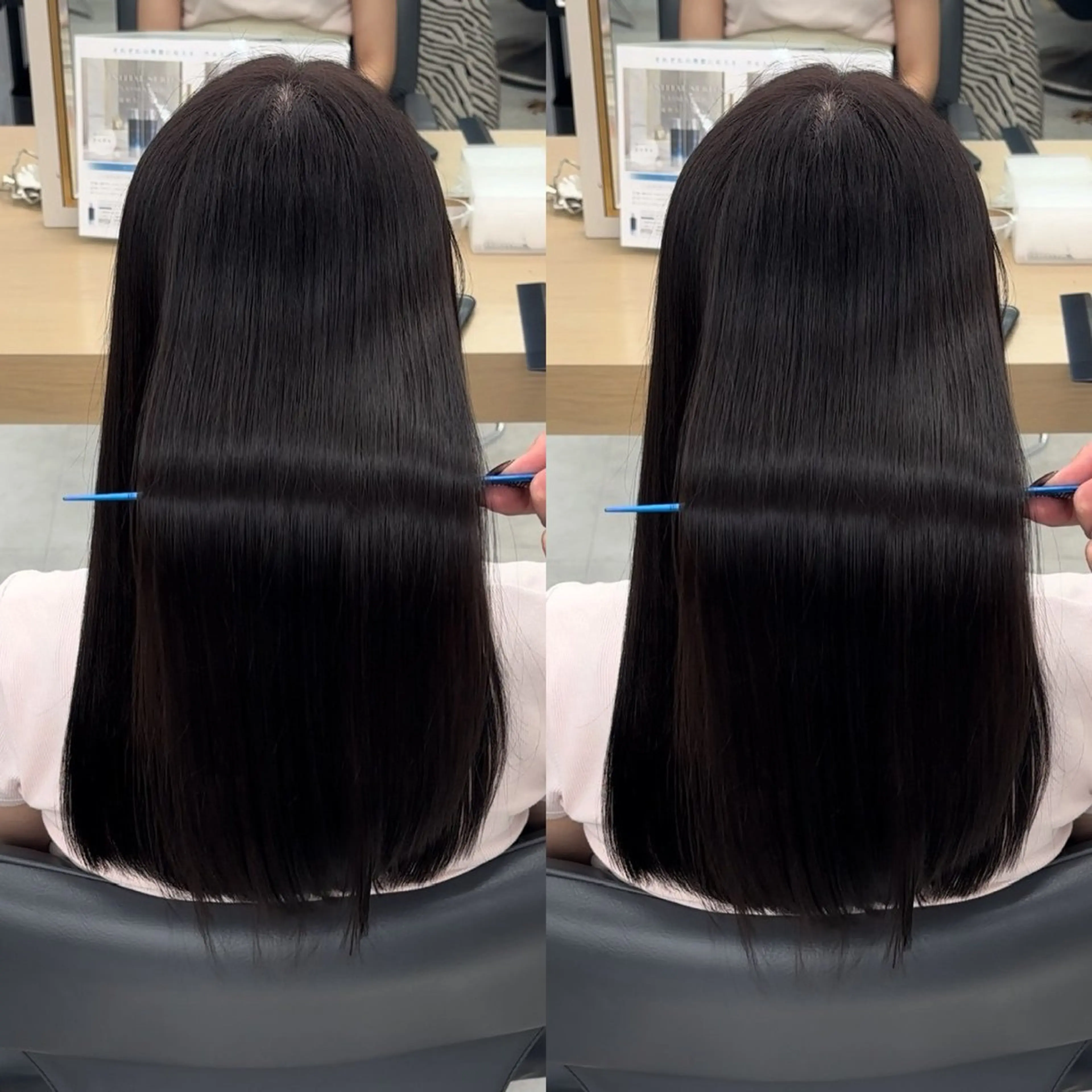 ロング カラー ブリーチ 髪質改善 縮毛矯正 トリートメント 酸性ストレート 渡邉 大介のヘアスタイル