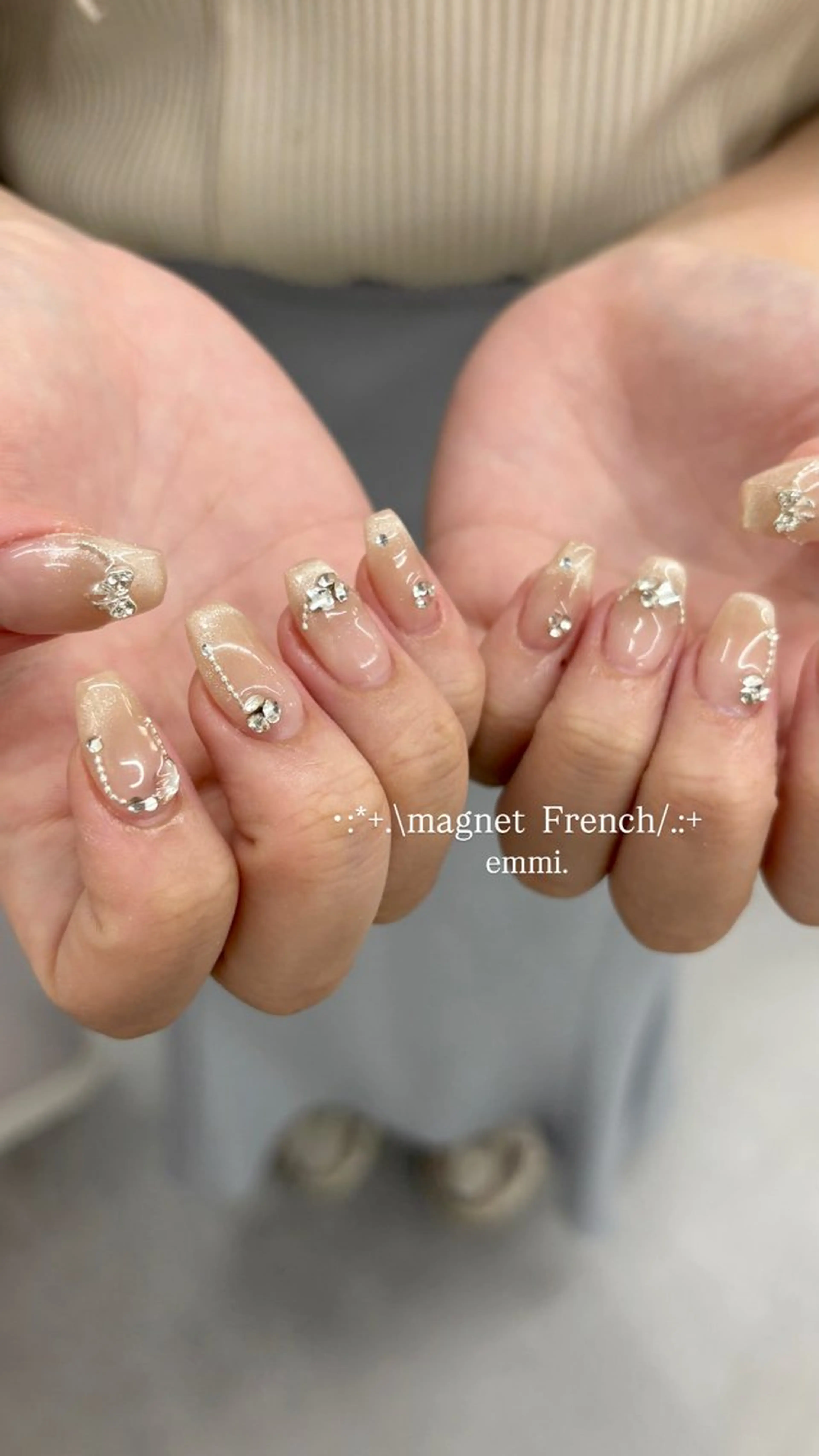 ネイル チークネイル フットネイル フレンチネイル ガーリー 氷ネイル・うるうるネイル ハンドネイル emmi nailのネイルデザイン