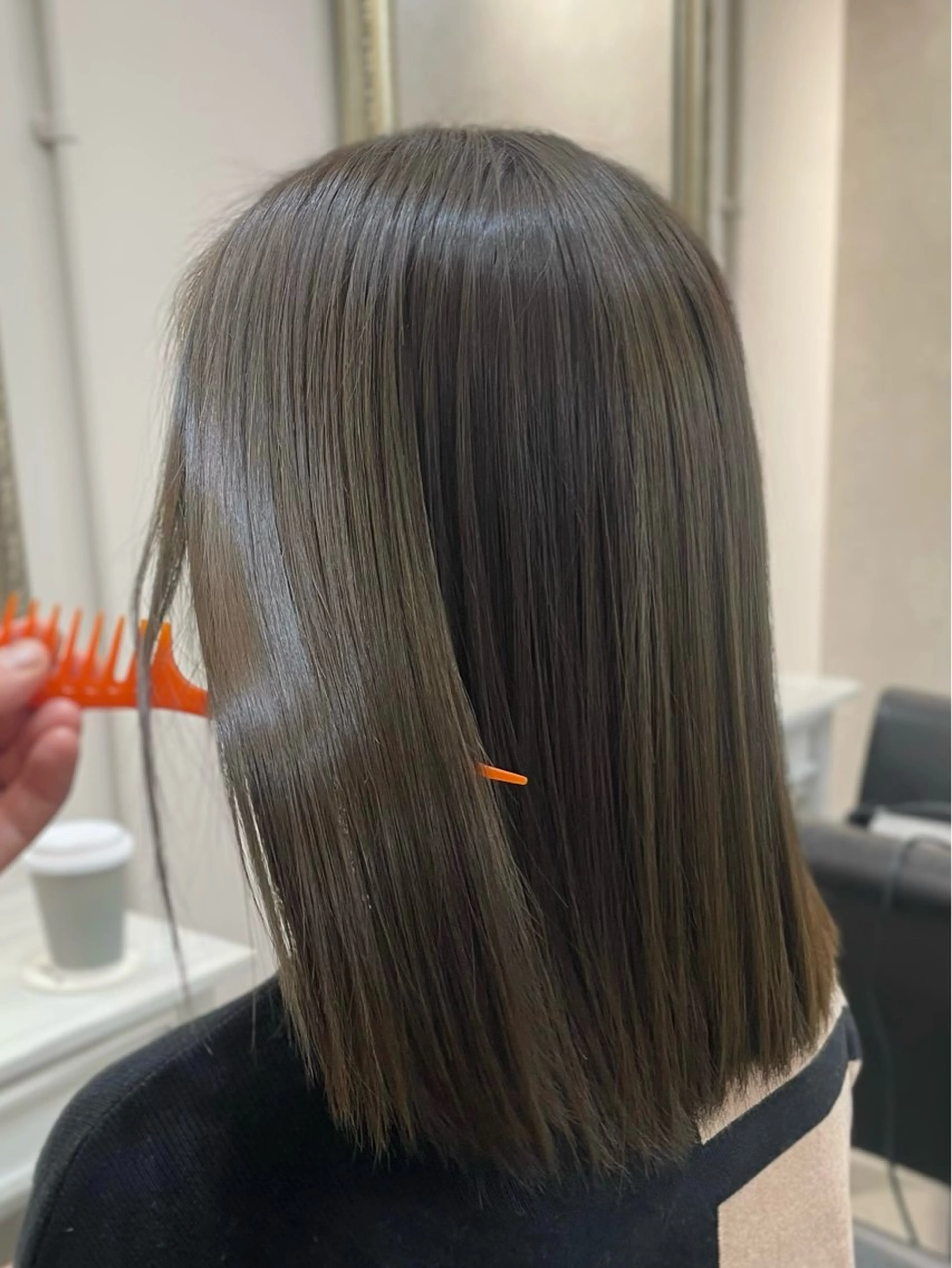 カラー 透明感カラー ヘアカラー トリートメント Riri shuttaのヘアスタイル