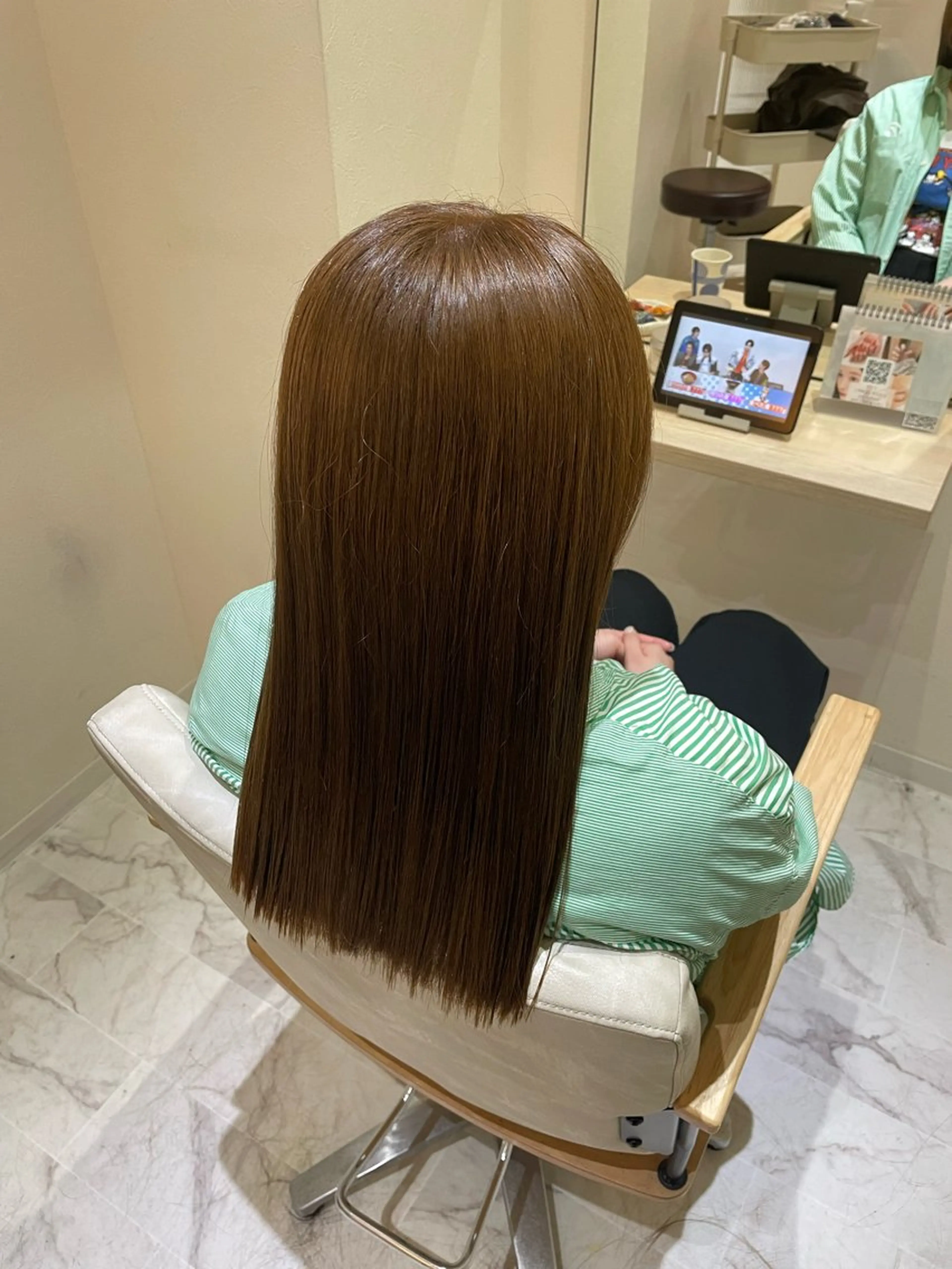 セミロング ヘアカラー トリートメント IA shibuya /山下開世/髪質改善のヘアスタイル