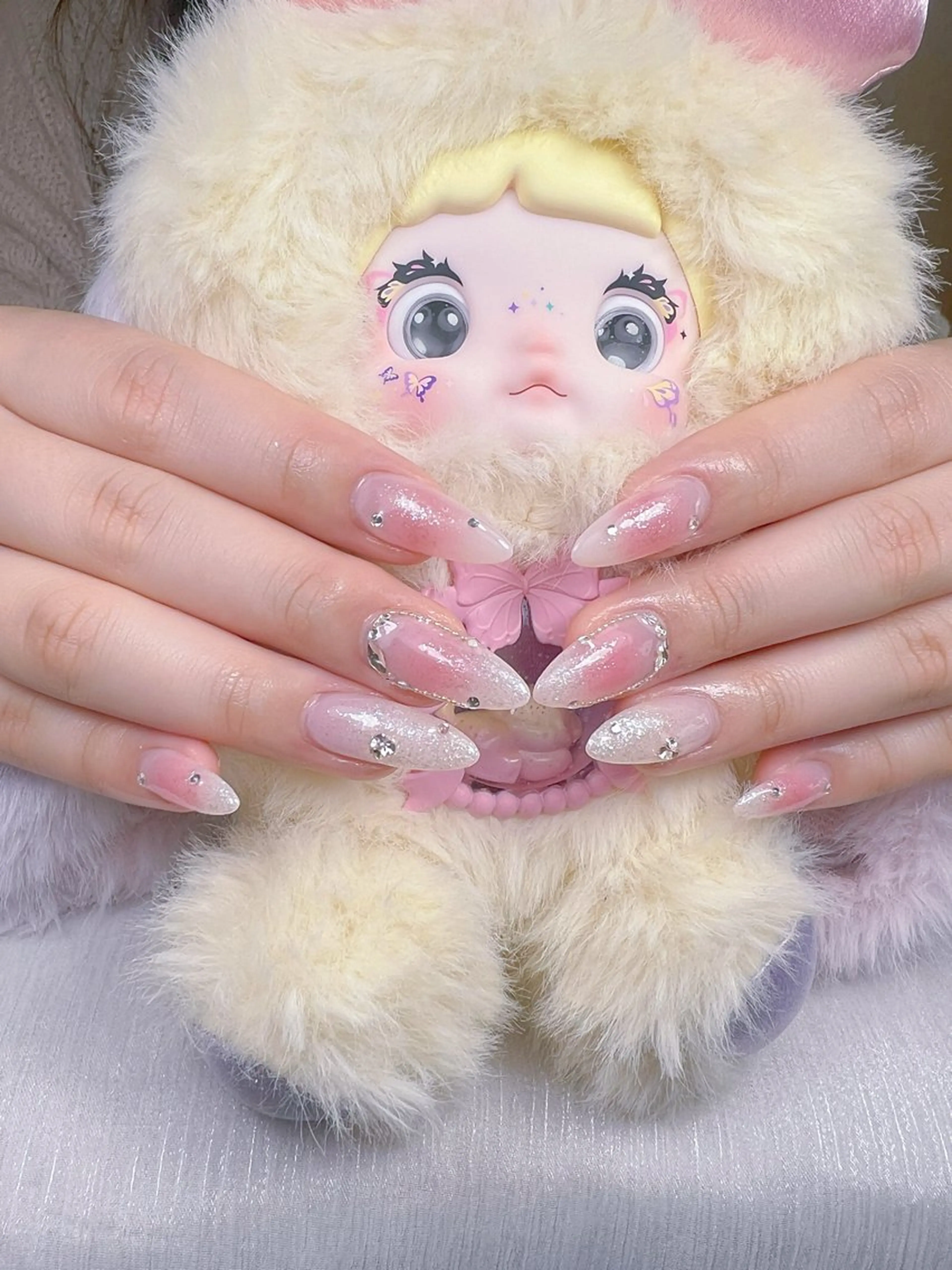 ネイル アートネイル オーロラネイル チークネイル 長さ出し フットネイル ハンドネイル フットネイル ハンドケア Noiranail_ studio川越西口のネイルデザイン