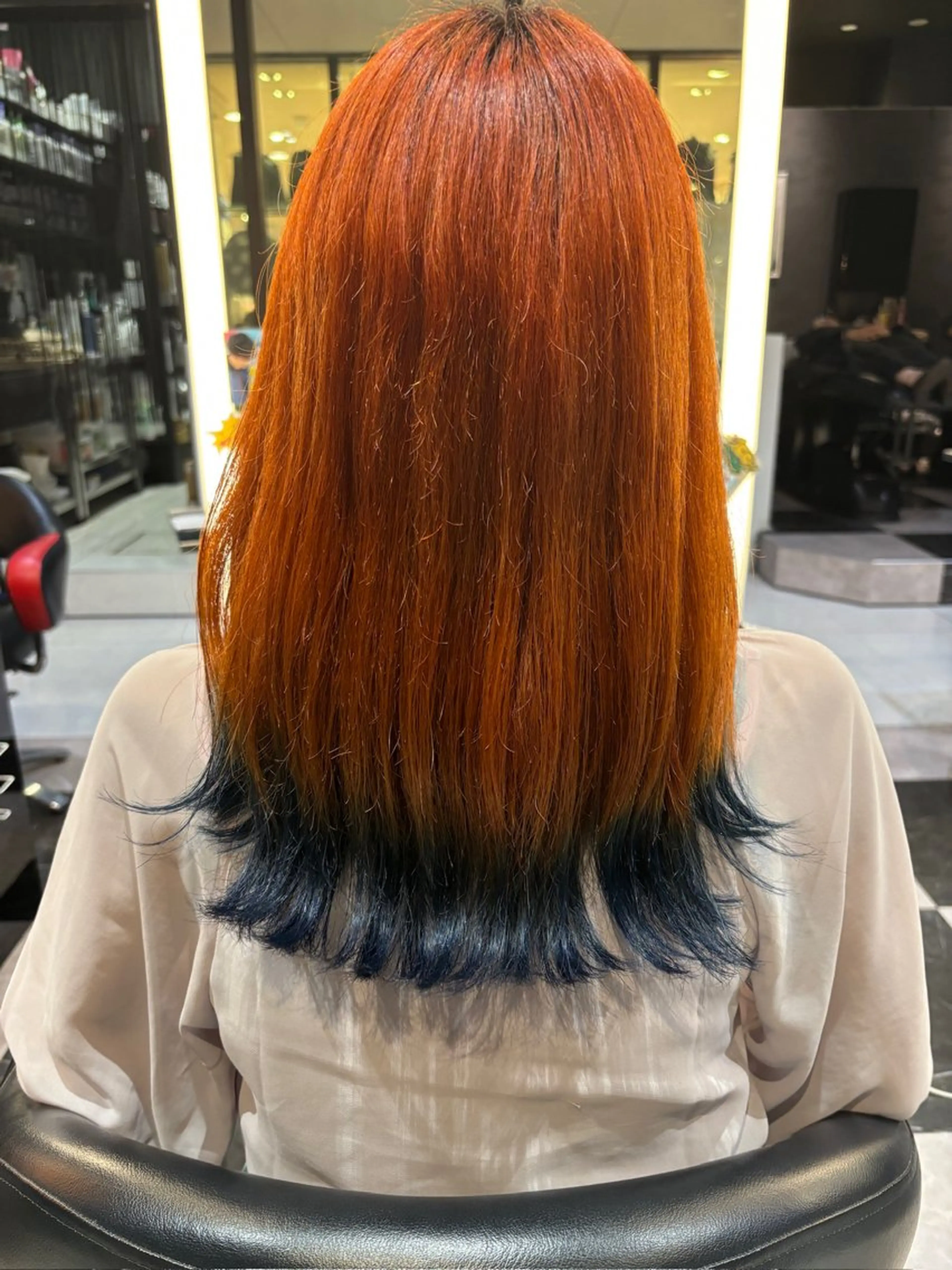 ロング カラー デザインカラー ヘアカラー トリートメント ブリーチ/ヘアケア/ 艶髪/イギチハルのヘアスタイル