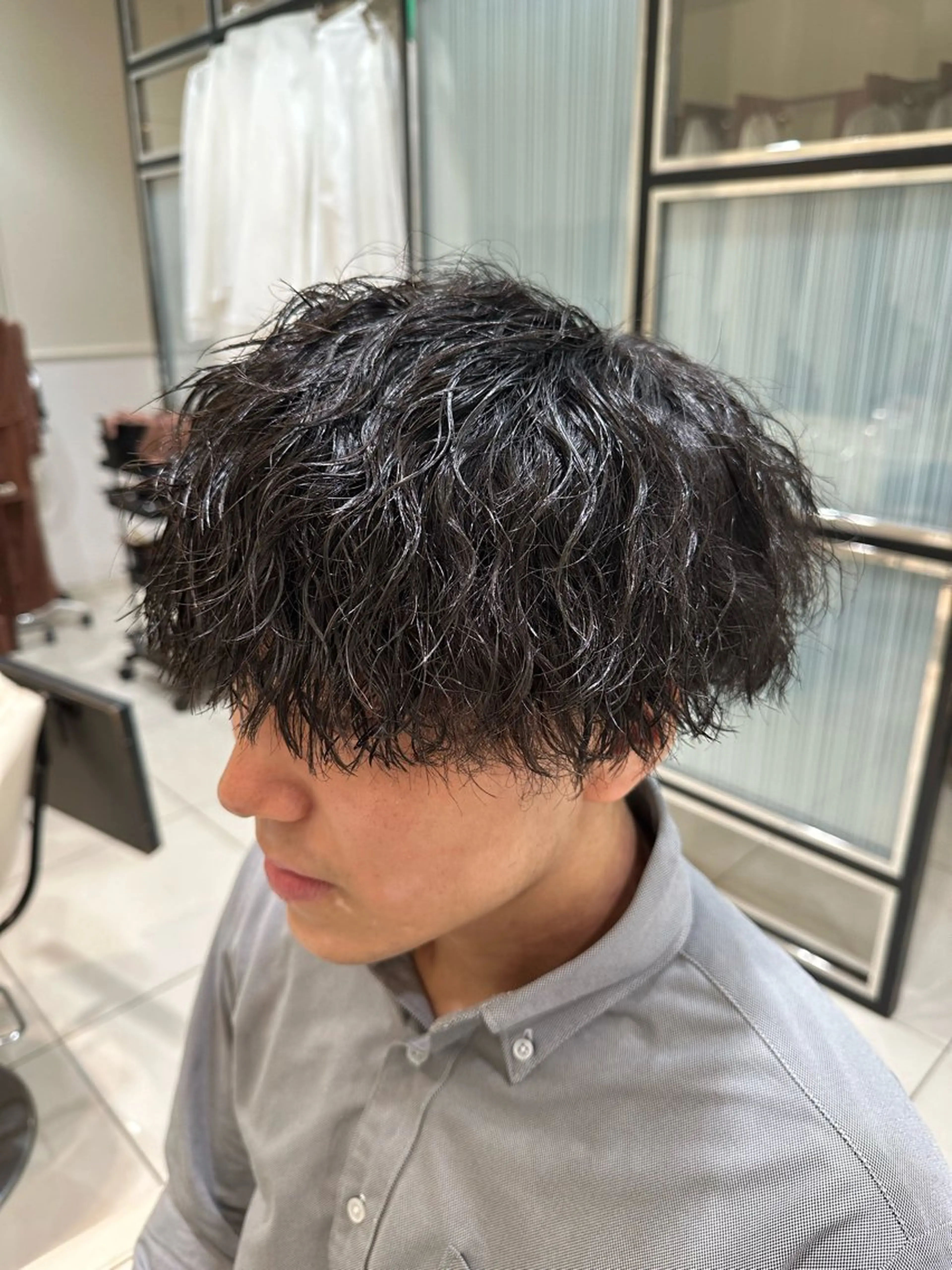 パーマ メンズ マッシュ 刈り上げ カット パーマ 🍀メンズパーマ職人 池袋🍀Yuraのヘアスタイル