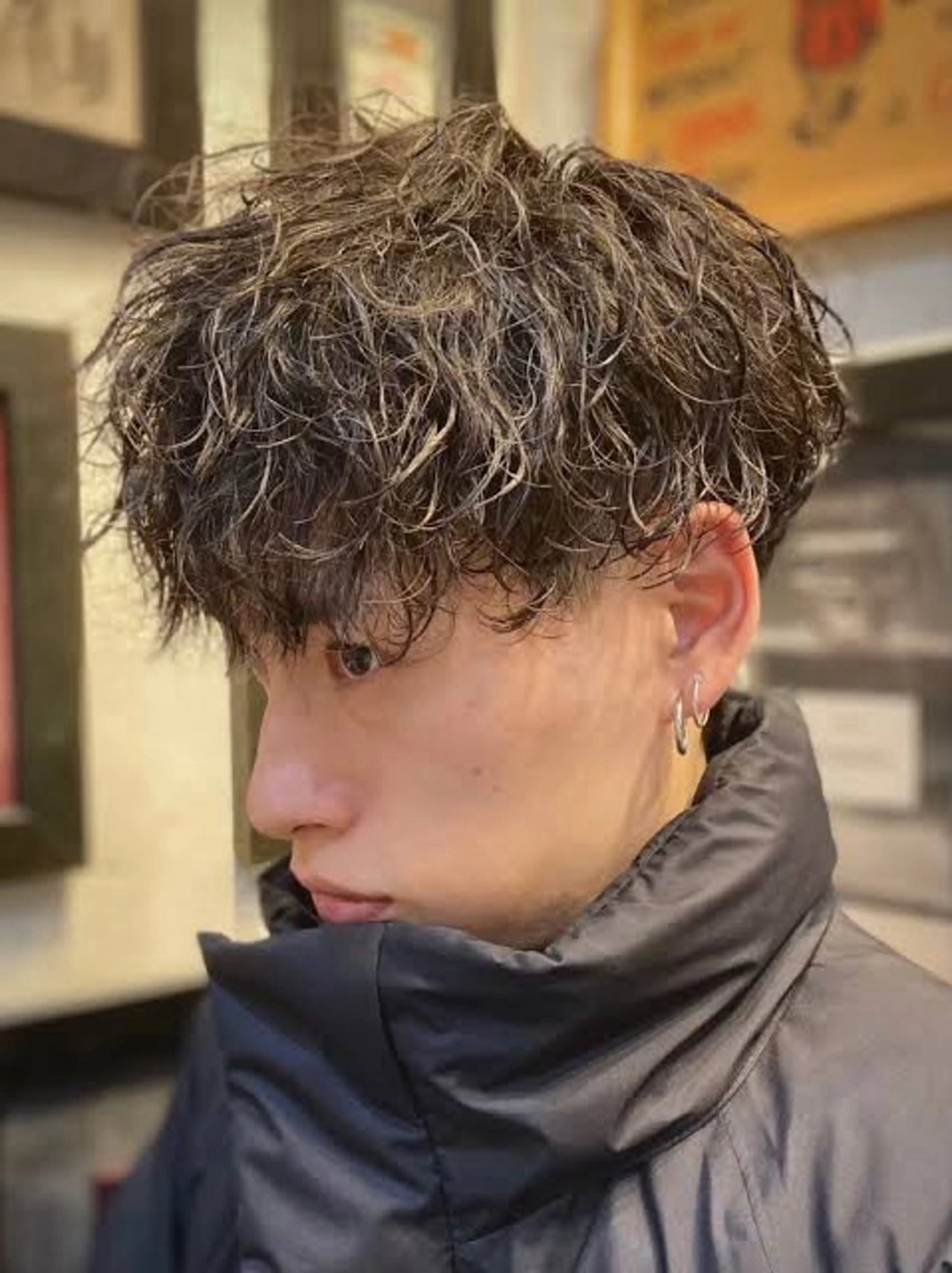 ショート カラー パーマ メンズ メンズパーマ 🔷メンズ推し🔷 遠藤暖大のヘアスタイル