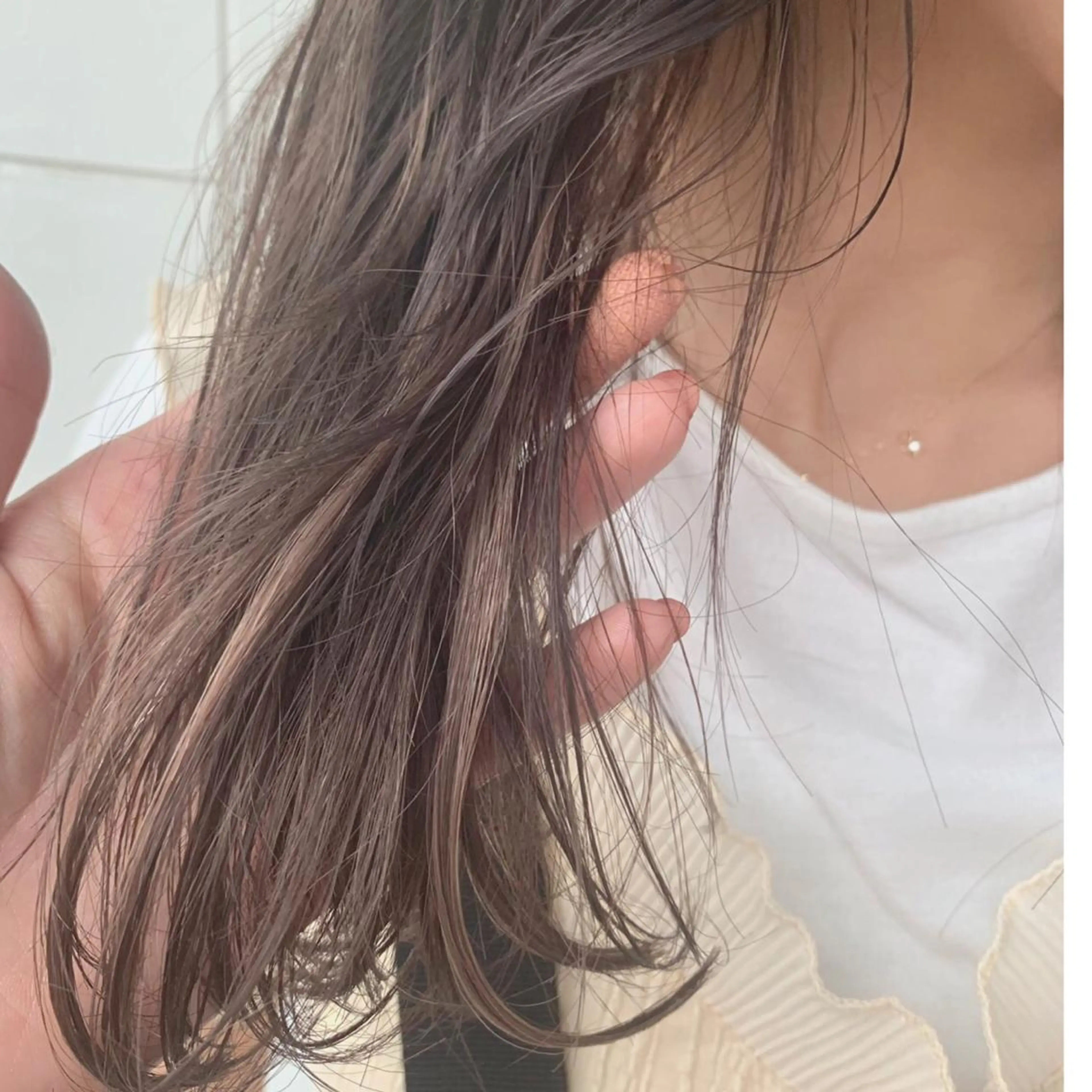 ロング カラー ヘアアレンジ 🤎艶髪×透明感🤎 【𝙔𝙐𝙕𝙐】のヘアスタイル