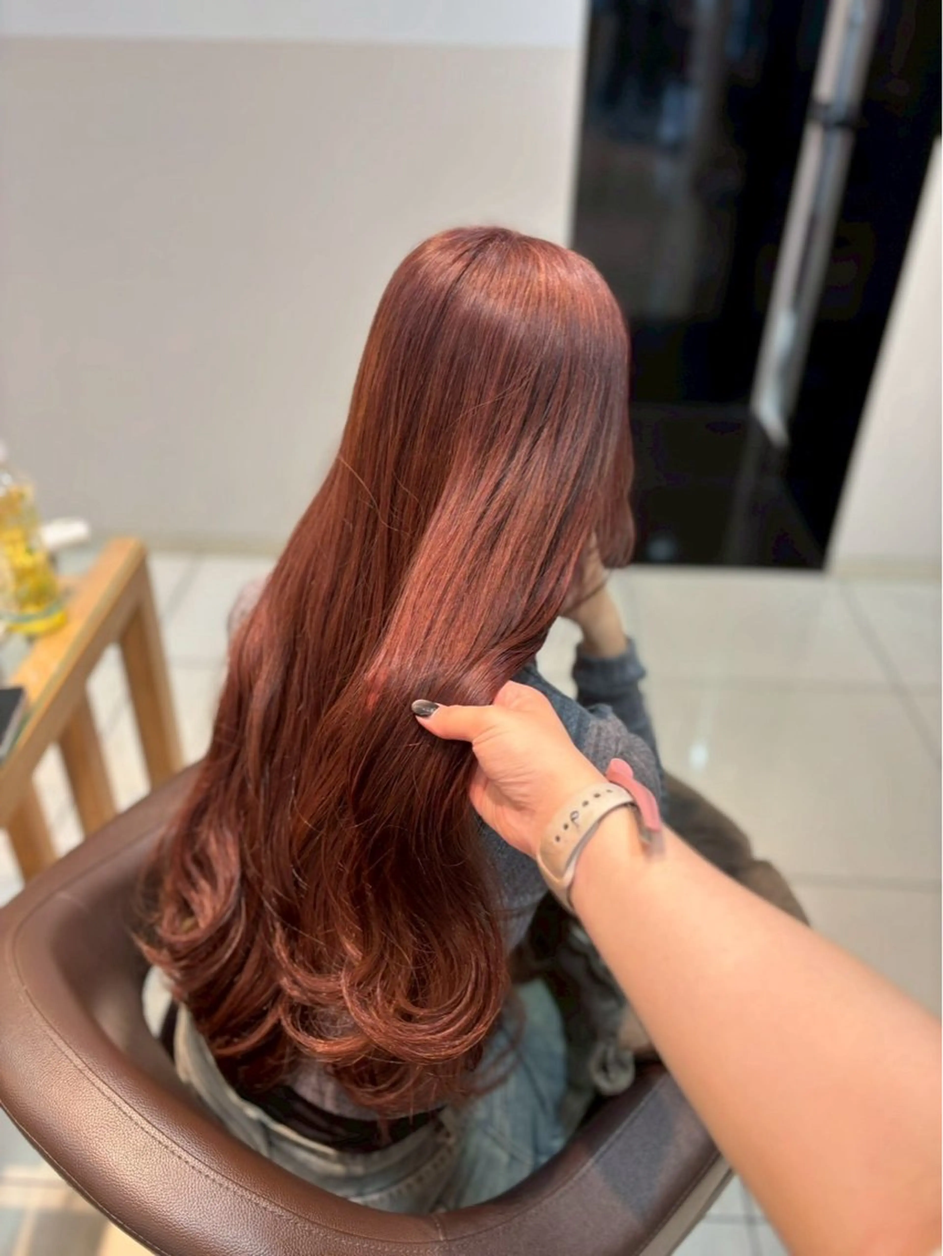 【ツヤツヤ輝きカラー✨️】ブリーチなしダブルカラー➕2STEPトリートメント️🫧の写真