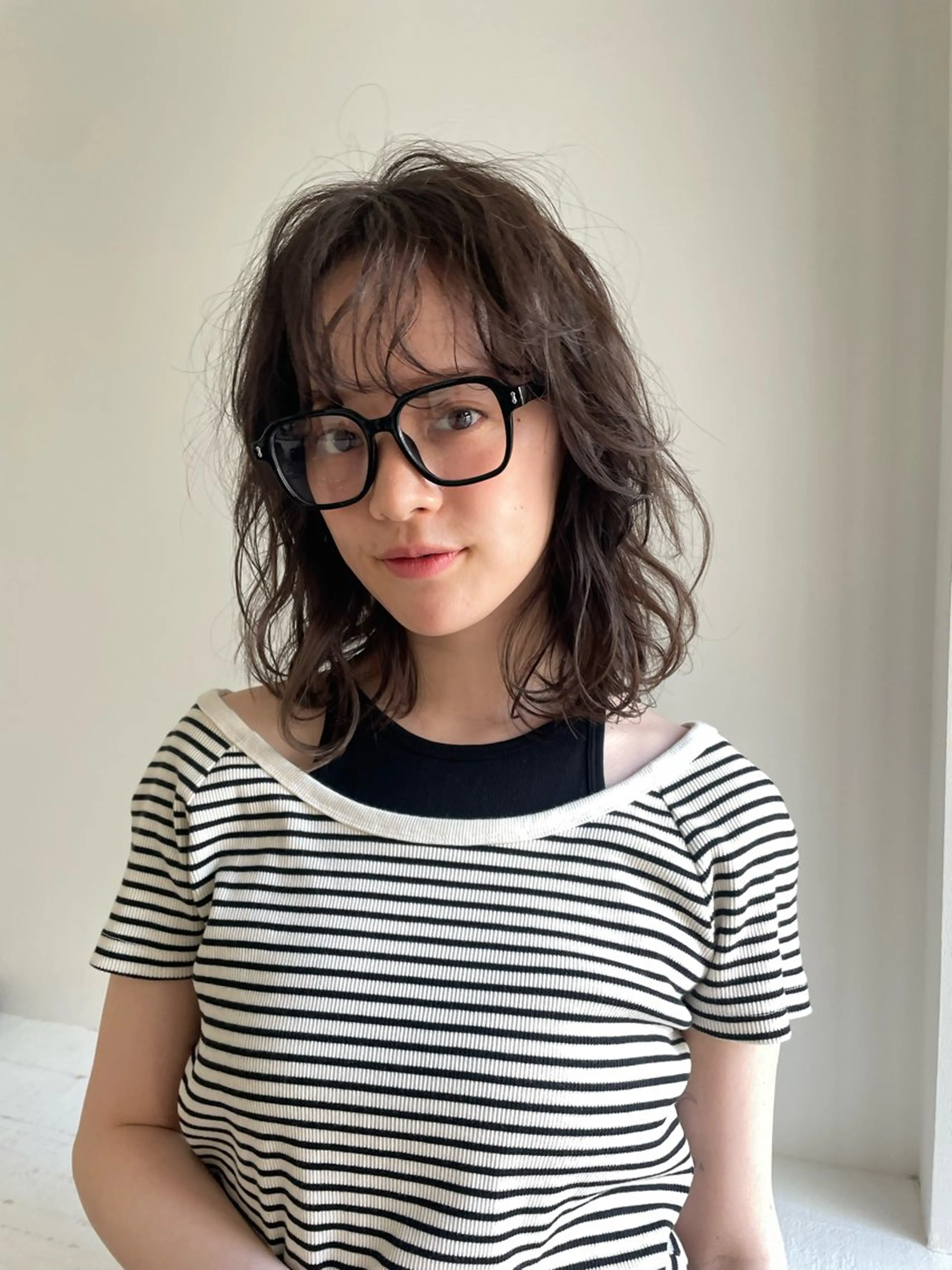 ミディアム カラー パーマ ヘアアレンジ ミディアムパーマ ニュアンスパーマ カット パーマ トリートメント 髪質改善ストレート✨ パーマヘア✨YUKIのヘアスタイル