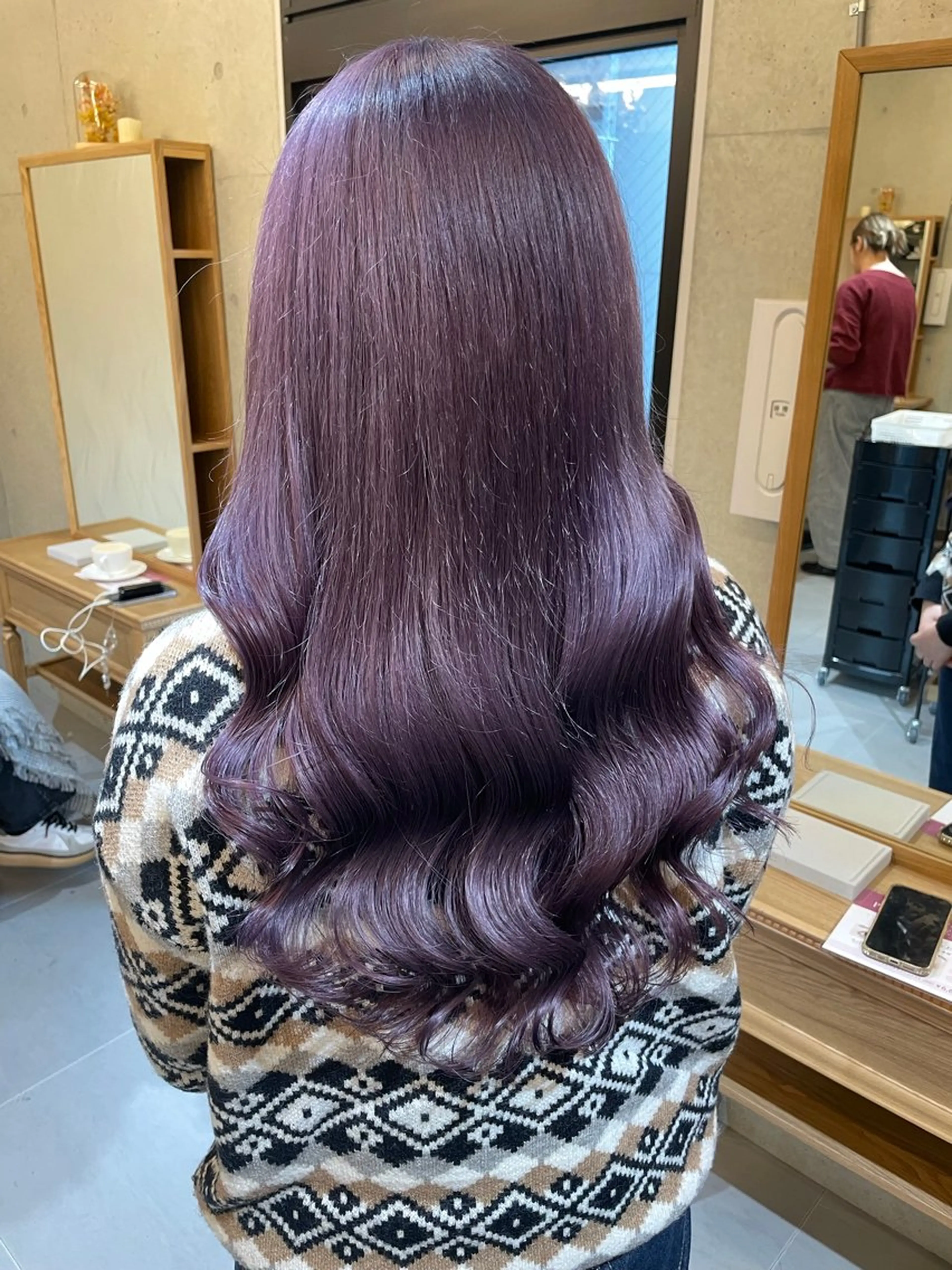 ロング カラー ブリーチ ブルーカラー グレージュ ラベンダーカラー ラベンダーグレージュ カット ヘアカラー トリートメント 羽田翔大/ブリーチ/ ボブカット/店長のヘアスタイル