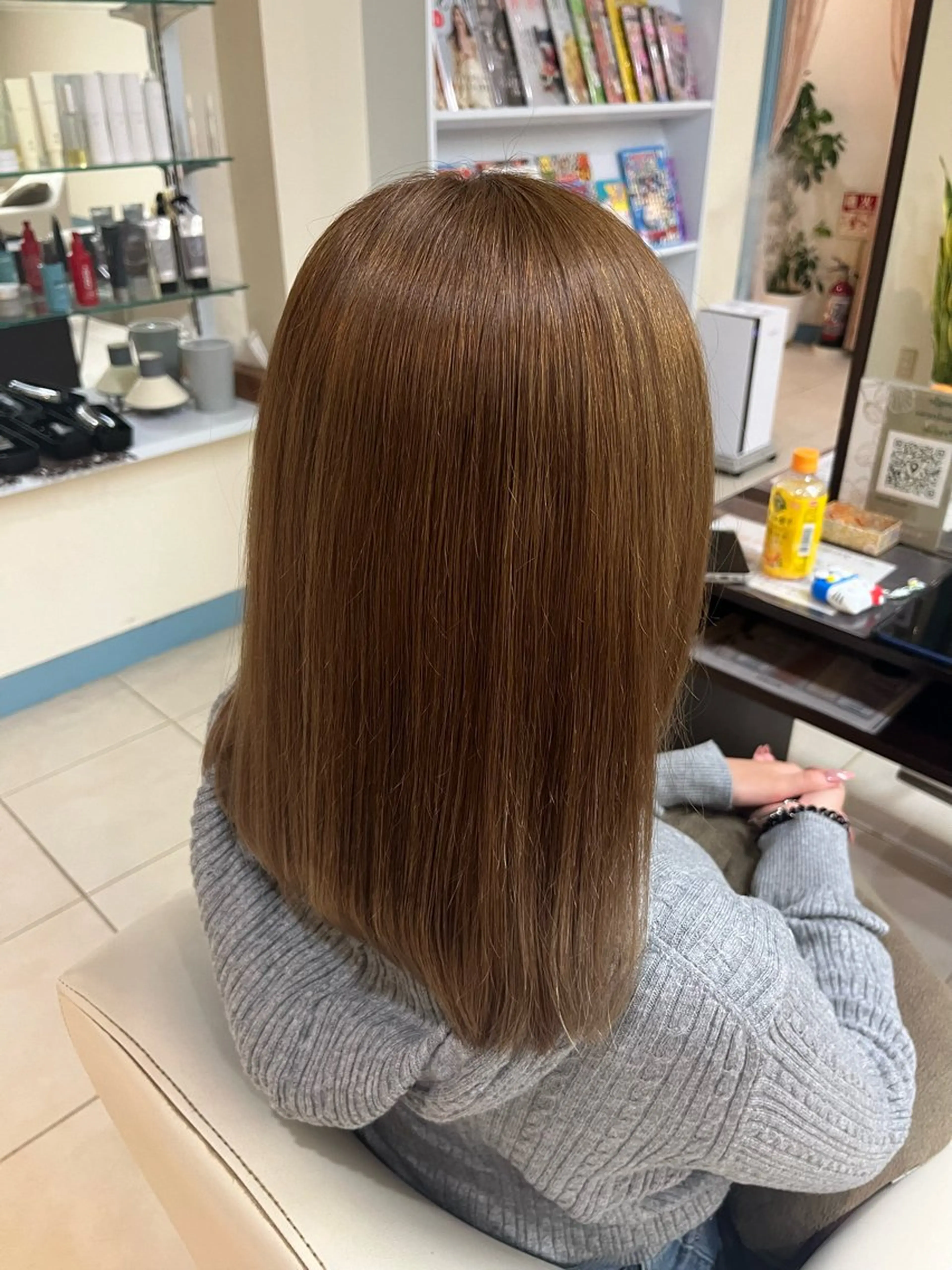 セミロング カラー ヘアカラー 💎ハイトーン‪× 透明感カラー Rioのヘアスタイル