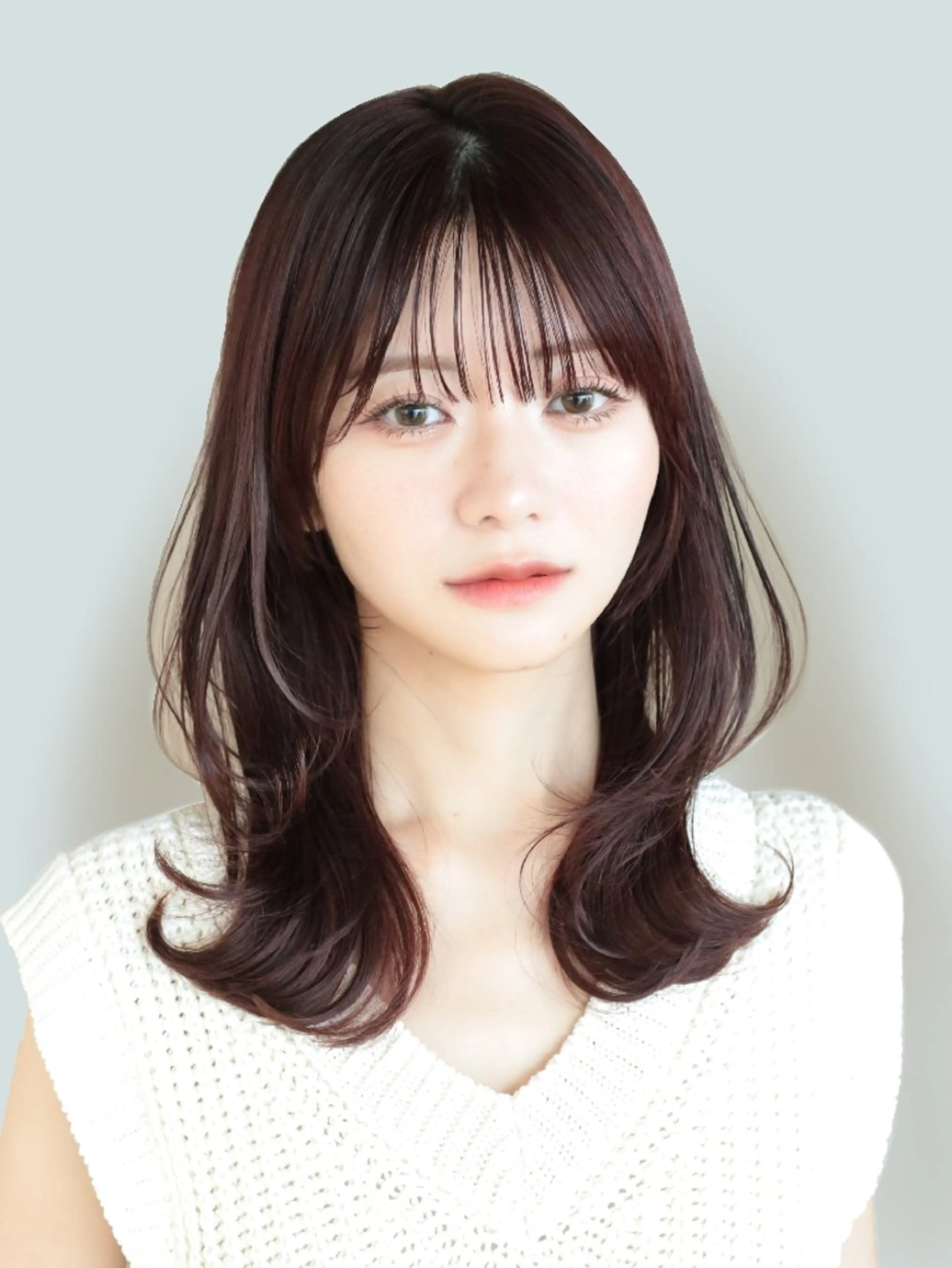 セミロング トリートメント ヘッドスパ ヘアセット Nanako。/韓国 ハッシュカットのヘアスタイル